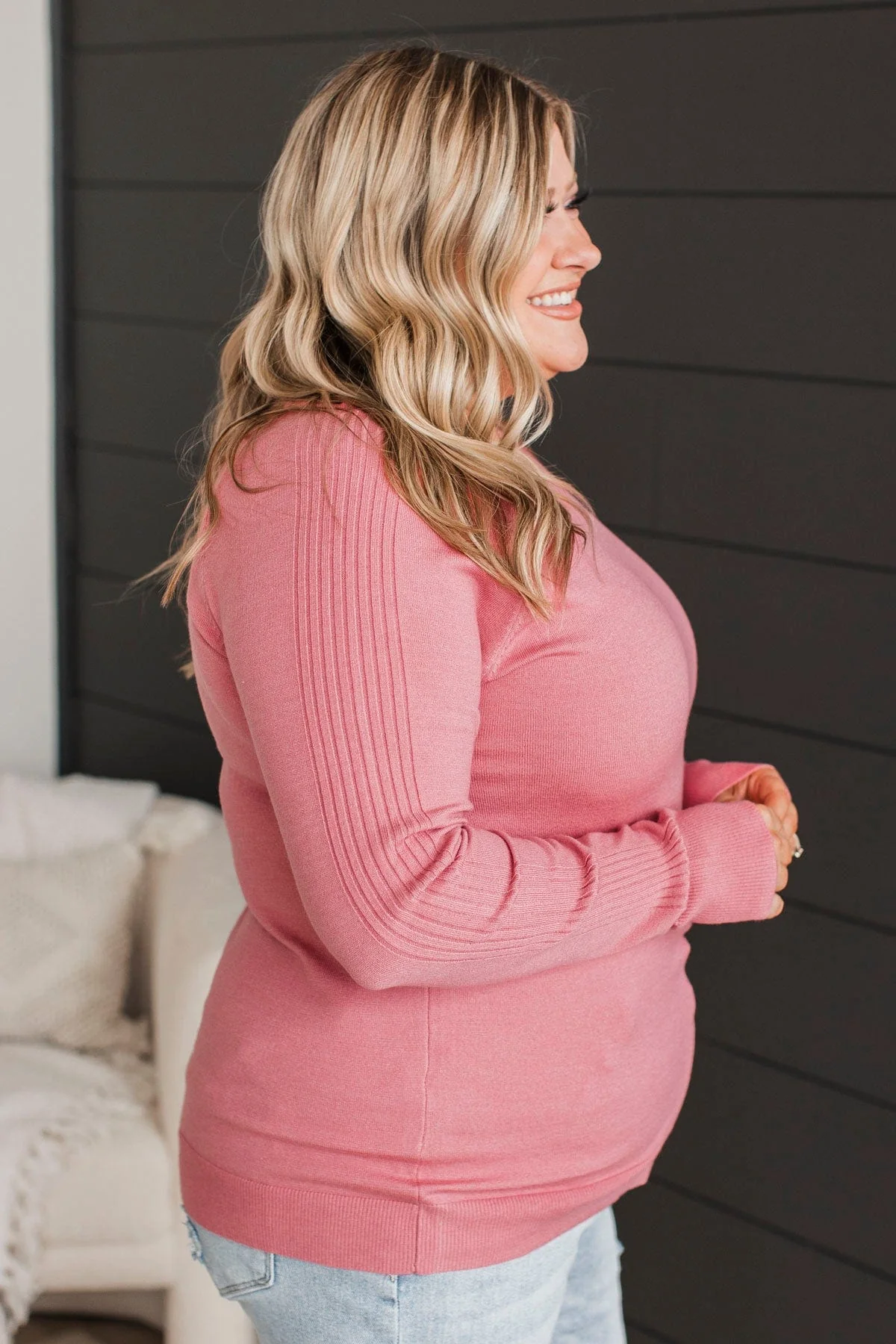 Darling Of Mine Knit Sweater- Rose - Image 6