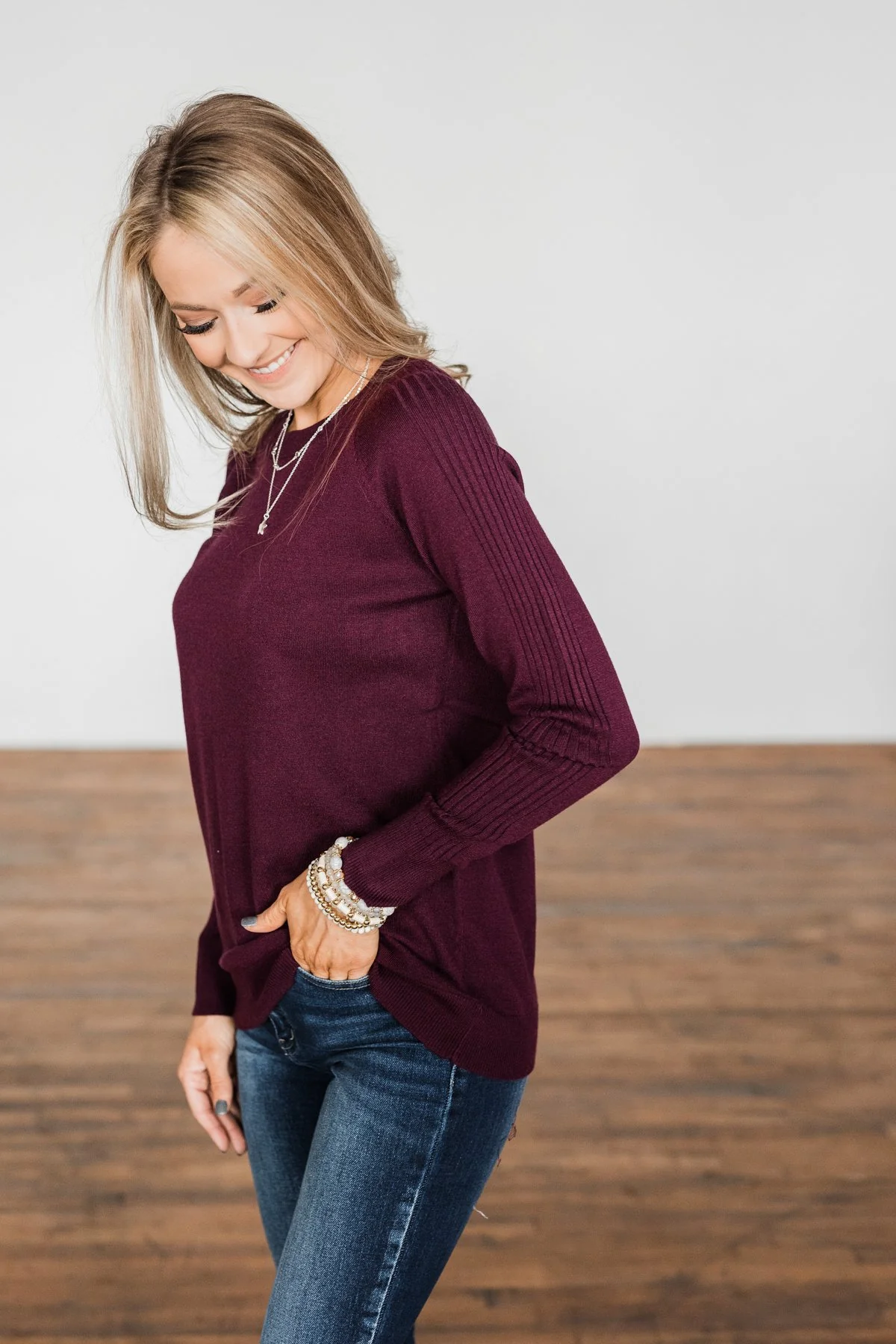 Darling Of Mine Knit Sweater- Plum - Image 12