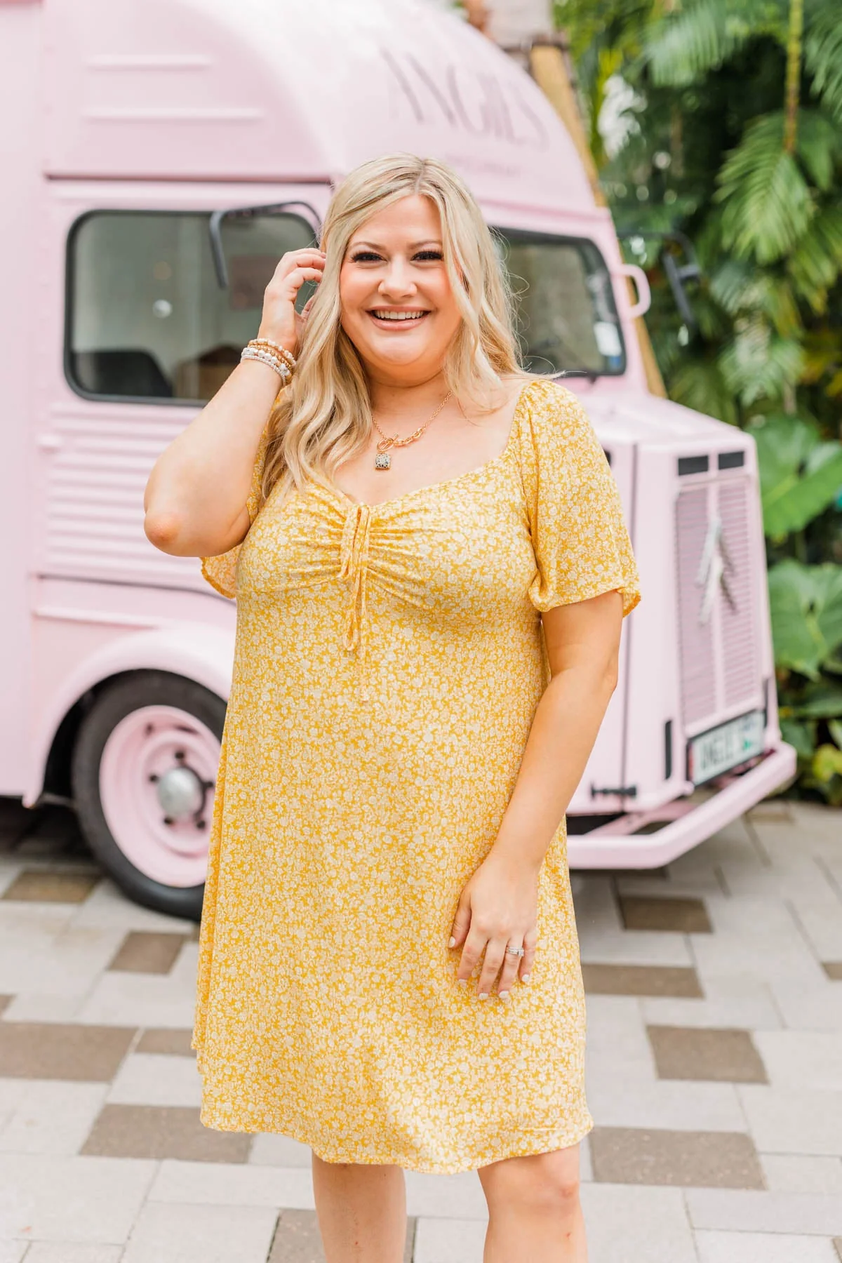 Dashing Through The Daisies Floral Dress- Yellow - Image 6