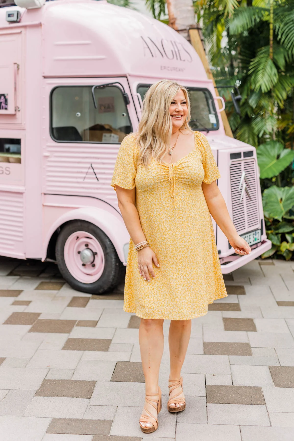 Dashing Through The Daisies Floral Dress- Yellow - Image 9