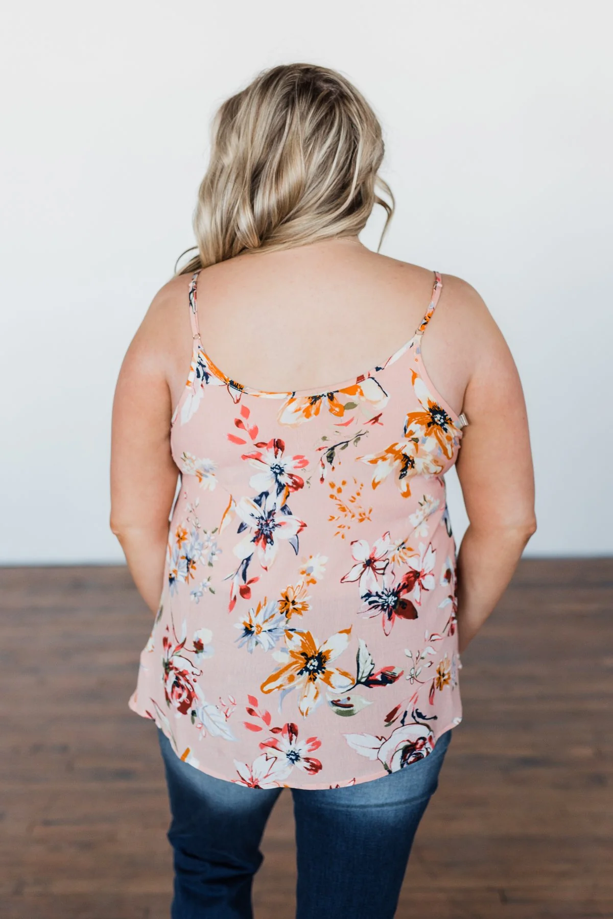 Day Dreams Floral Tank Top- Peach - Image 12