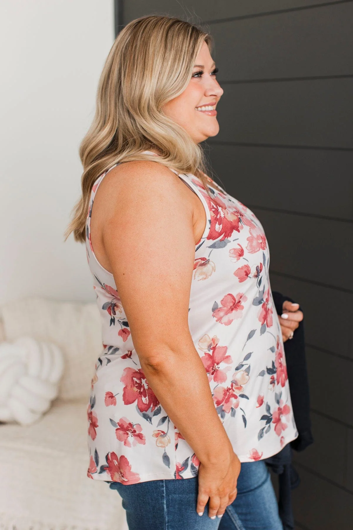 Day Dreams Of You Floral Tank Top- Pale Pink - Image 5