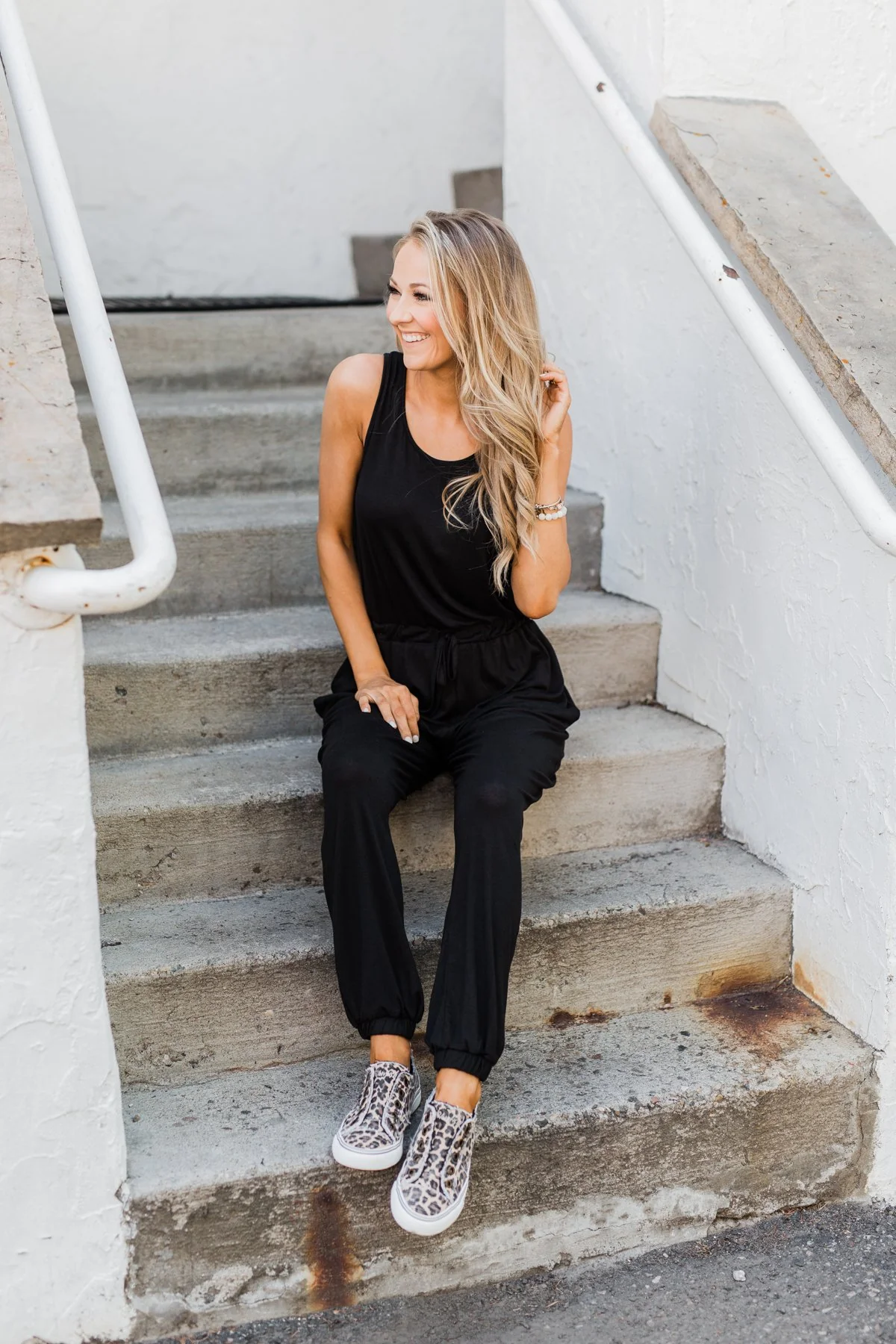 Day To Day Sleeveless Jumpsuit- Black - Image 16