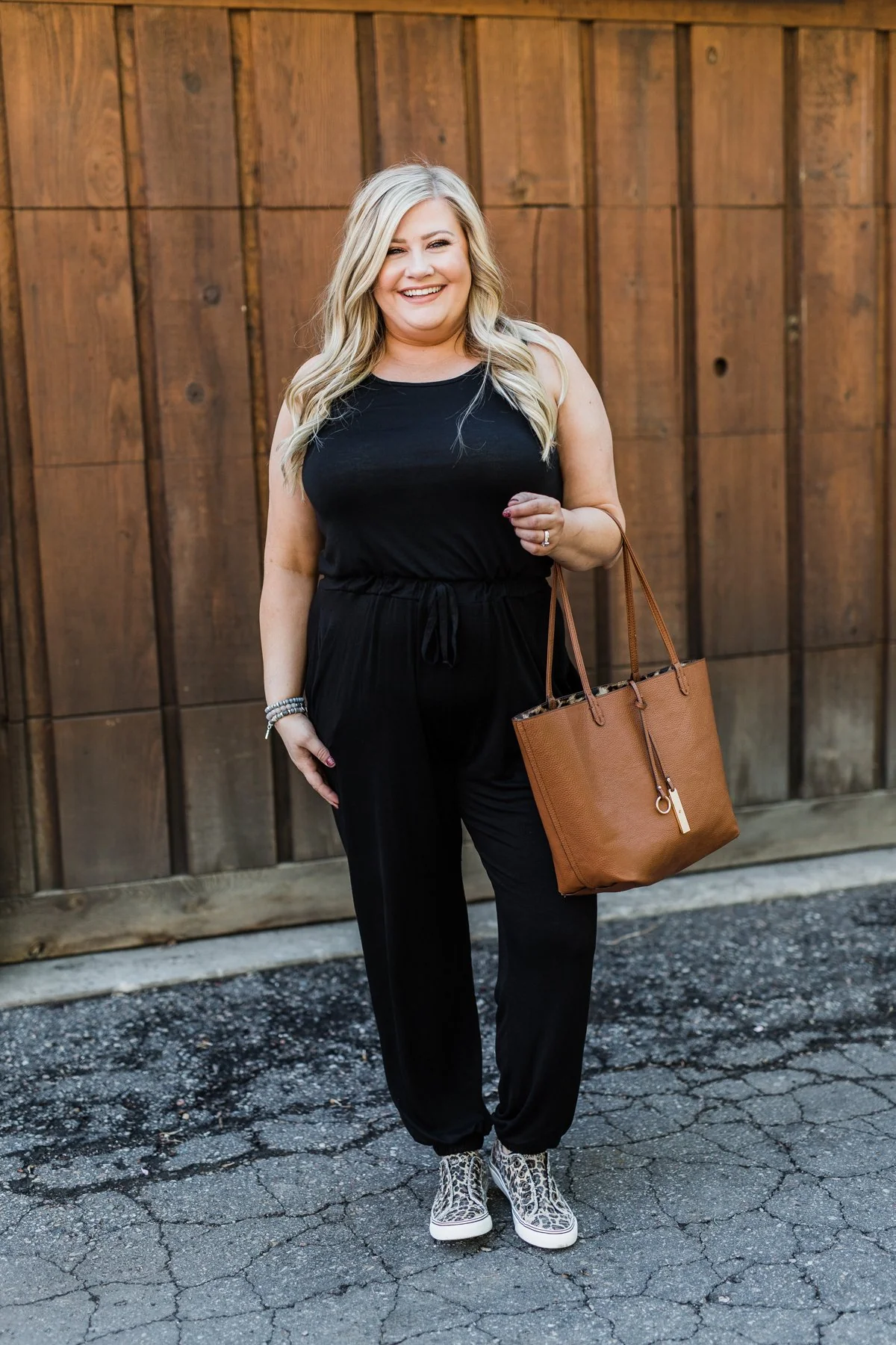 Day To Day Sleeveless Jumpsuit- Black - Image 6
