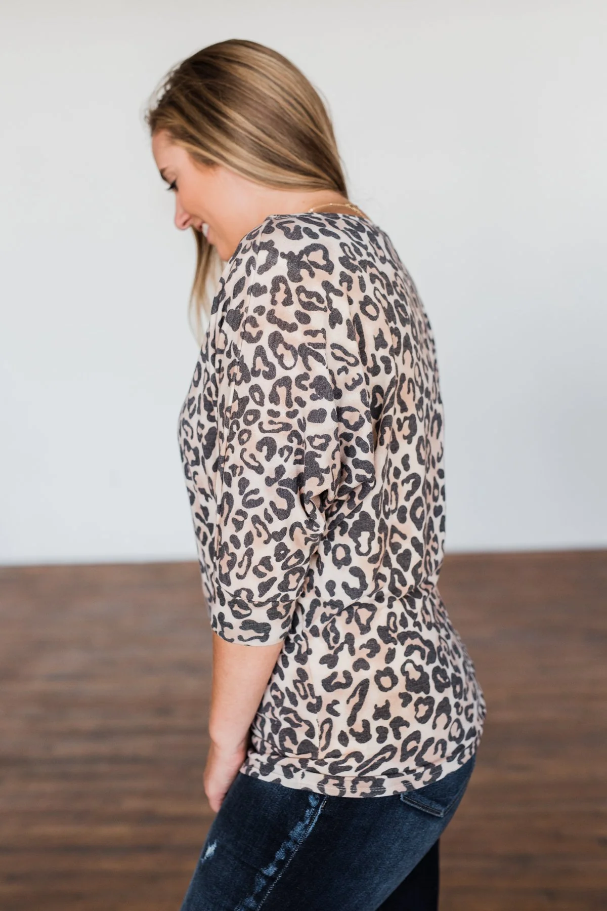 Days Of Adventure Dolman Sleeve Top- Neutral Leopard - Image 10
