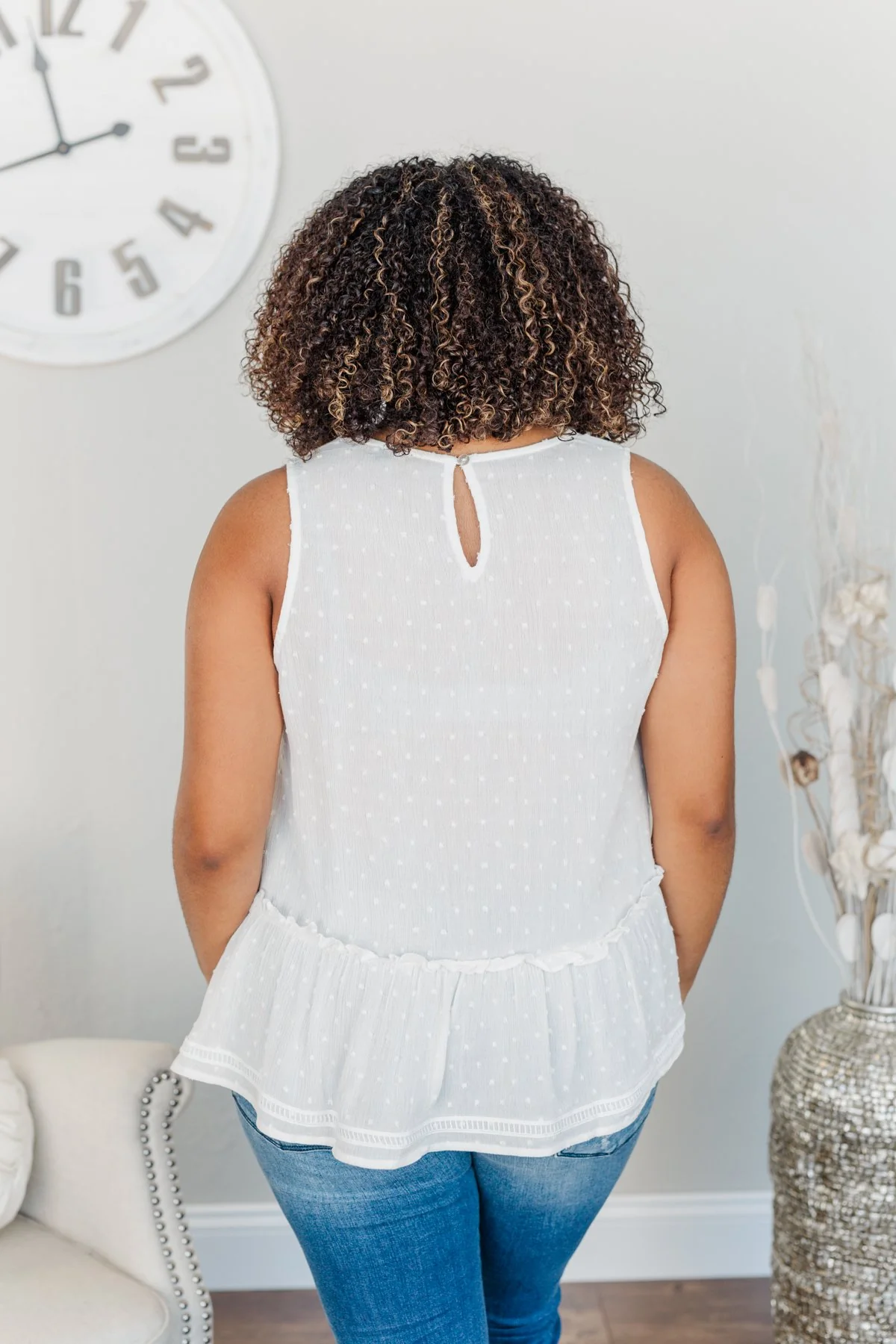 Days Spent Together Sleeveless Blouse- Ivory - Image 10