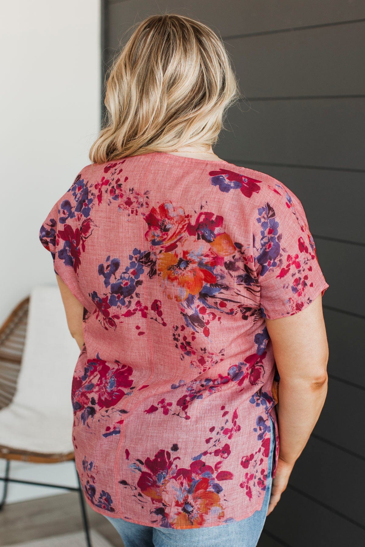 Dazzling Dreams Floral Top- Dusty Pink - Image 8