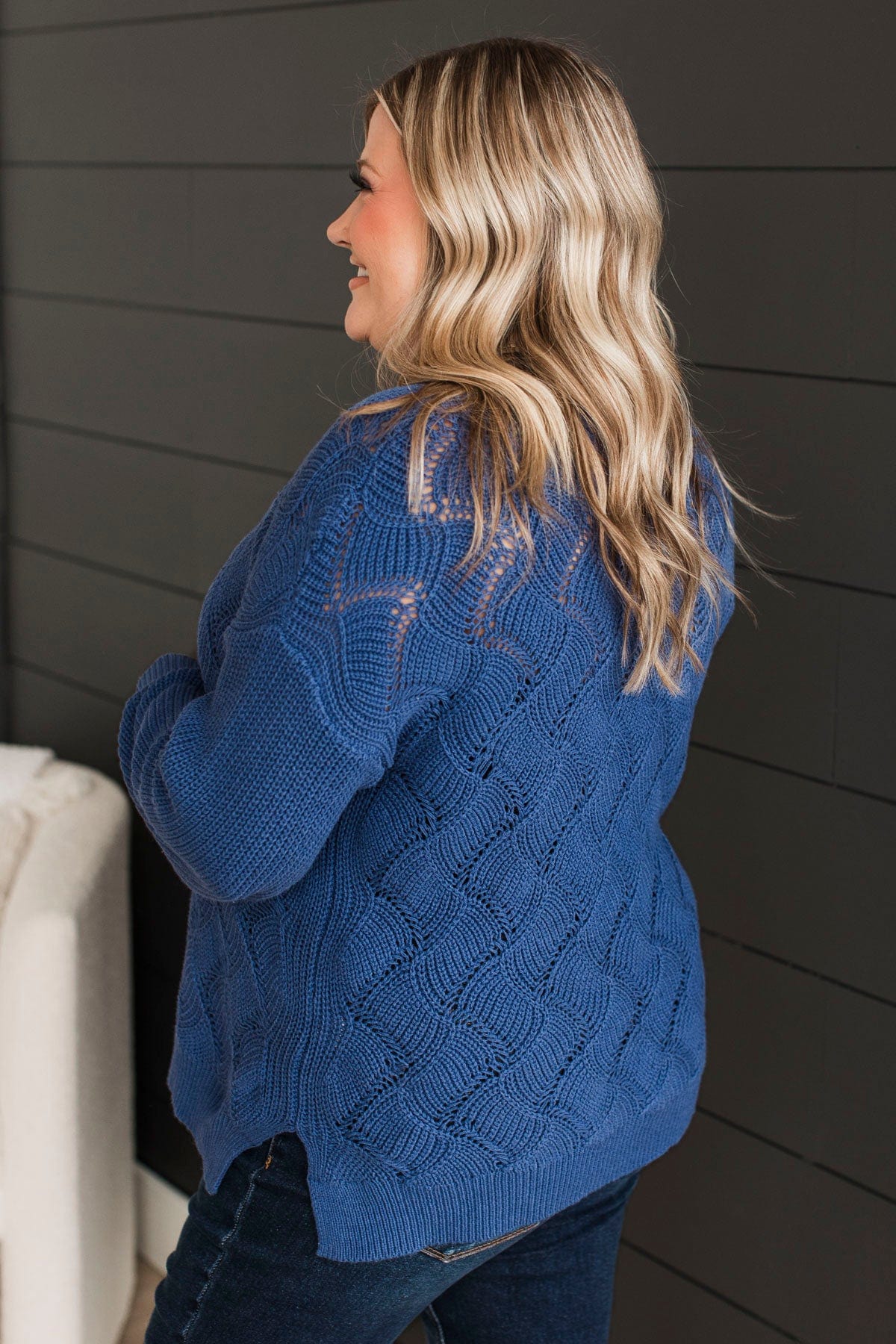 Dear To Me Knit Sweater- Royal Blue - Image 6