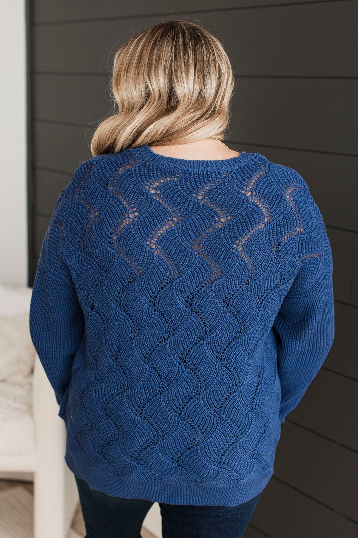 Dear To Me Knit Sweater- Royal Blue - Image 8
