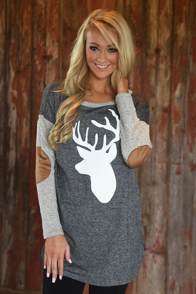 Deer Elbow Patch Top - Image 5