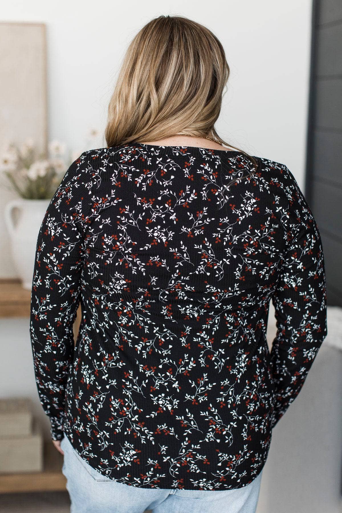 Definitely A Dreamer Floral Top- Black - Image 7
