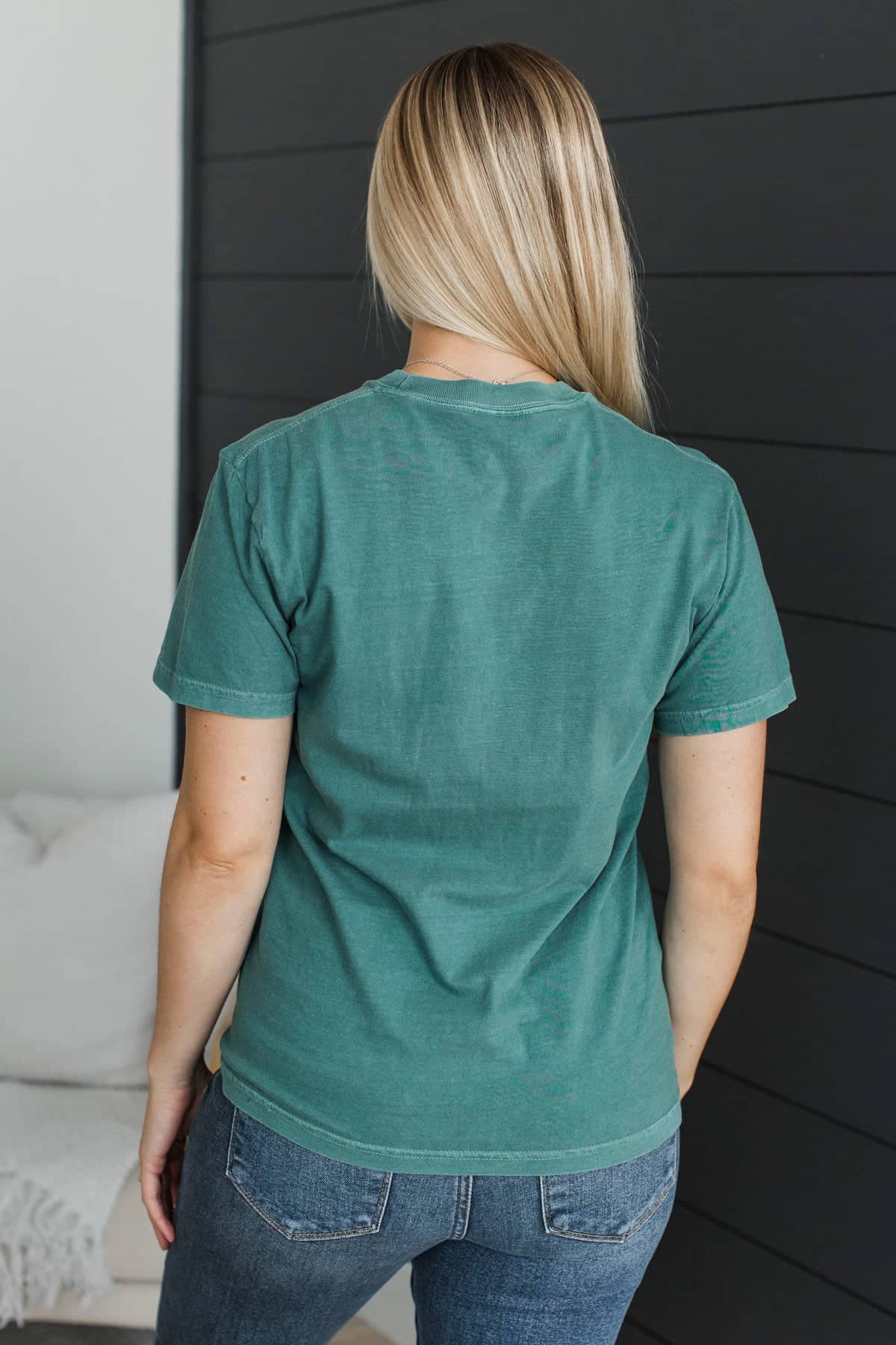 "Definitely Getting Coal" Graphic Tee- Light Emerald - Image 4