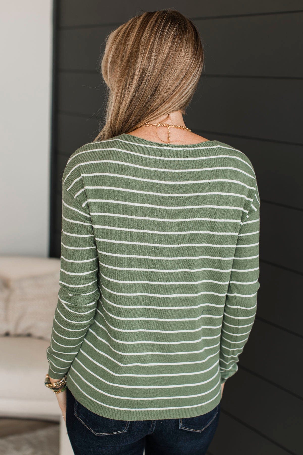 Delighted By This Striped Sweater- Spruce - Image 8