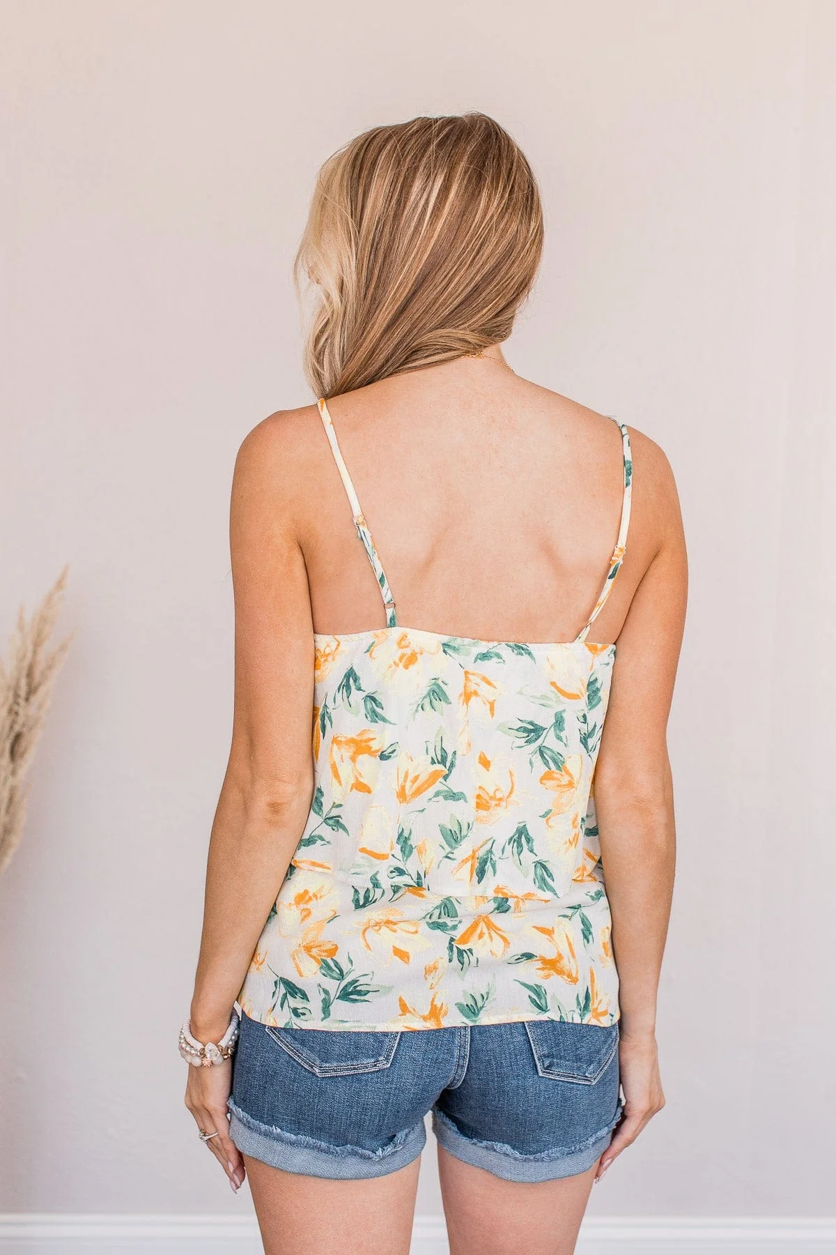 Delightful Daffodils Floral Tank- Ivory - Image 9