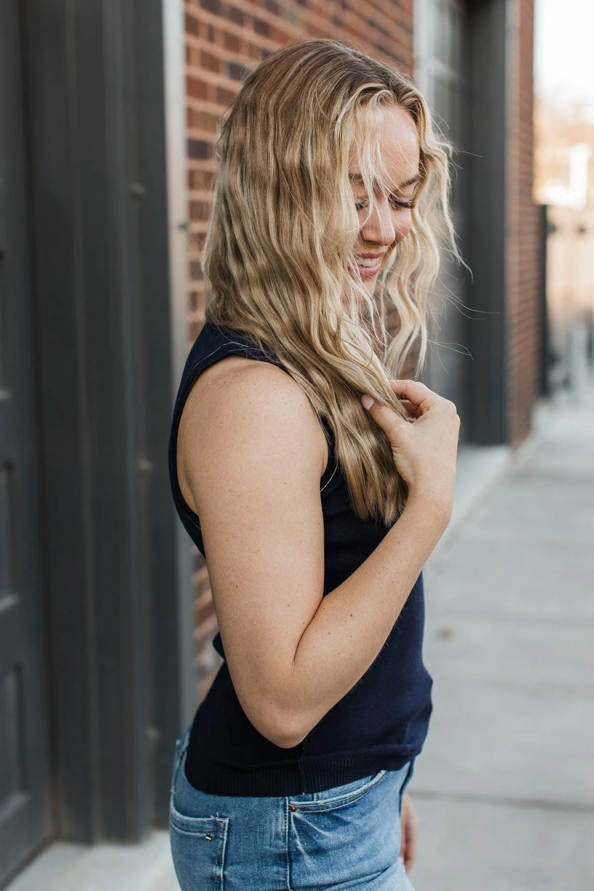 Delightful Love Knit Tank Top- Dark Navy - Image 6