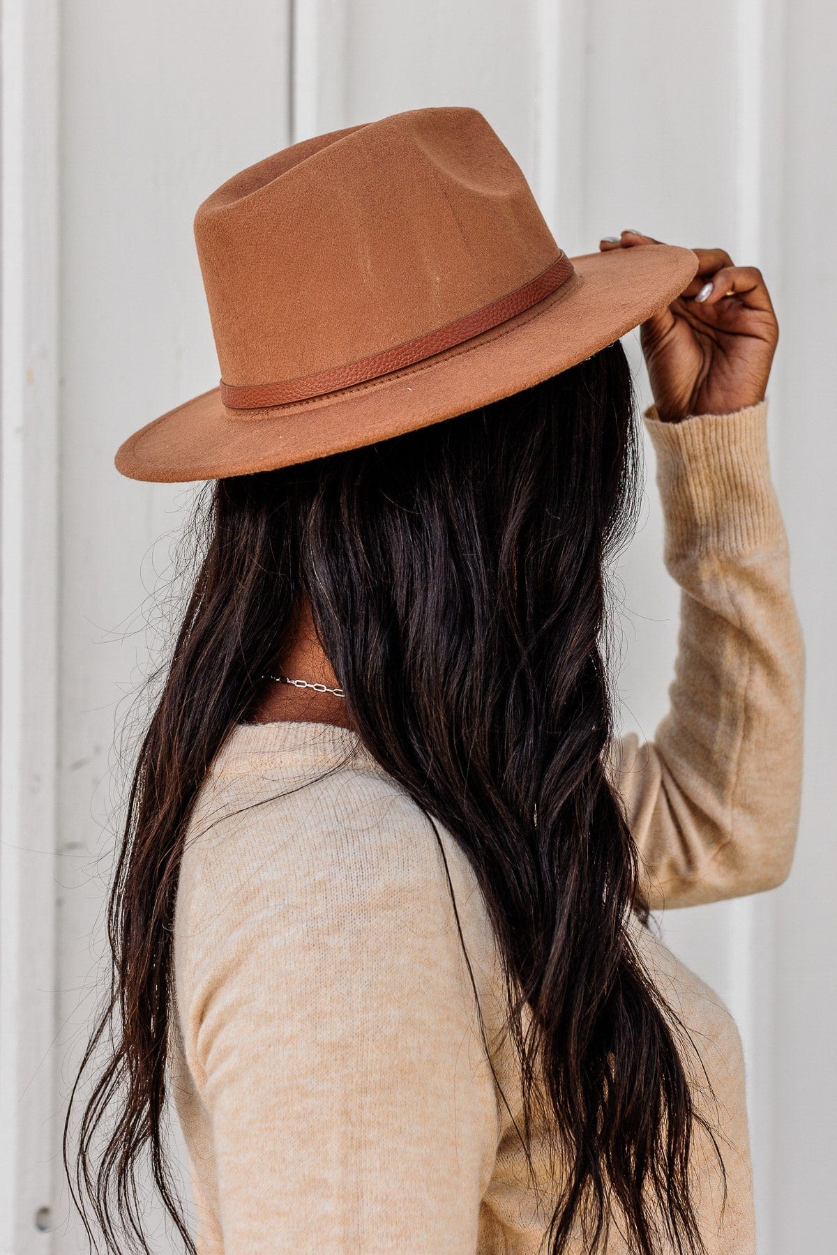 Desert Blooms Felt Panama Hat- Brown - Image 3