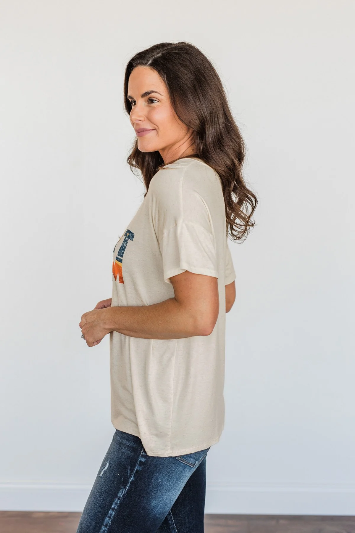 "Desert Dream" Graphic Tee- Heathered Oatmeal - Image 6