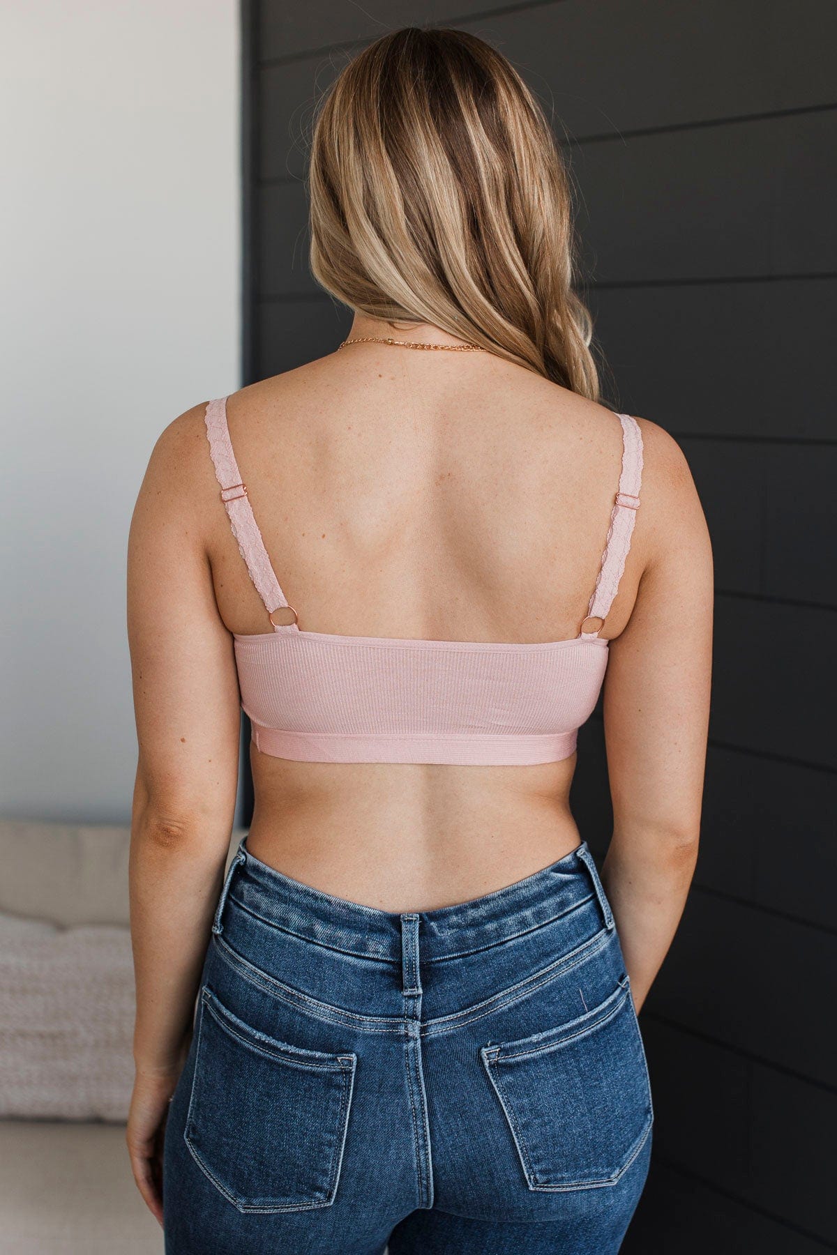 Desired Effect Lace Trimmed Bralette- Blush - Image 7