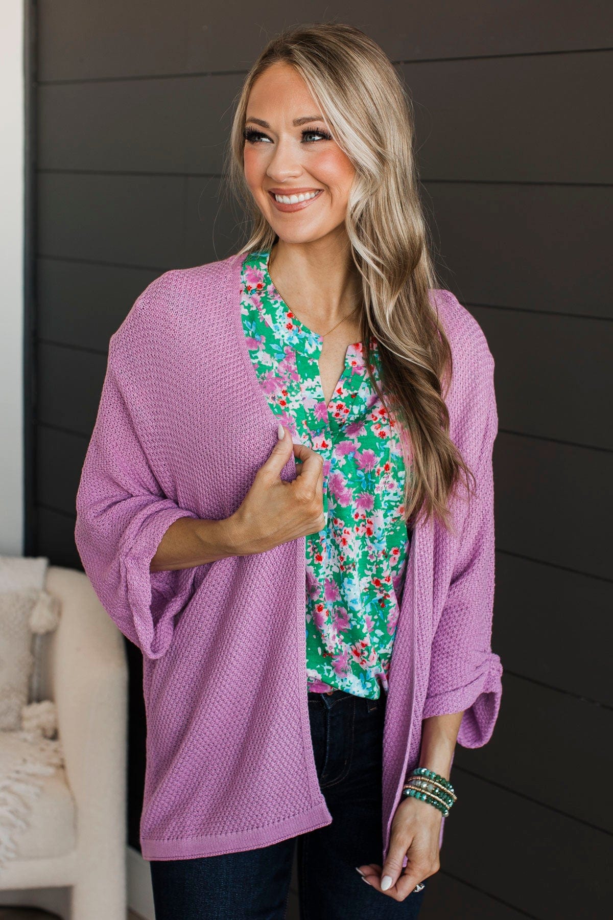 Desired Style Dolman Cardigan- Orchid - Image 4