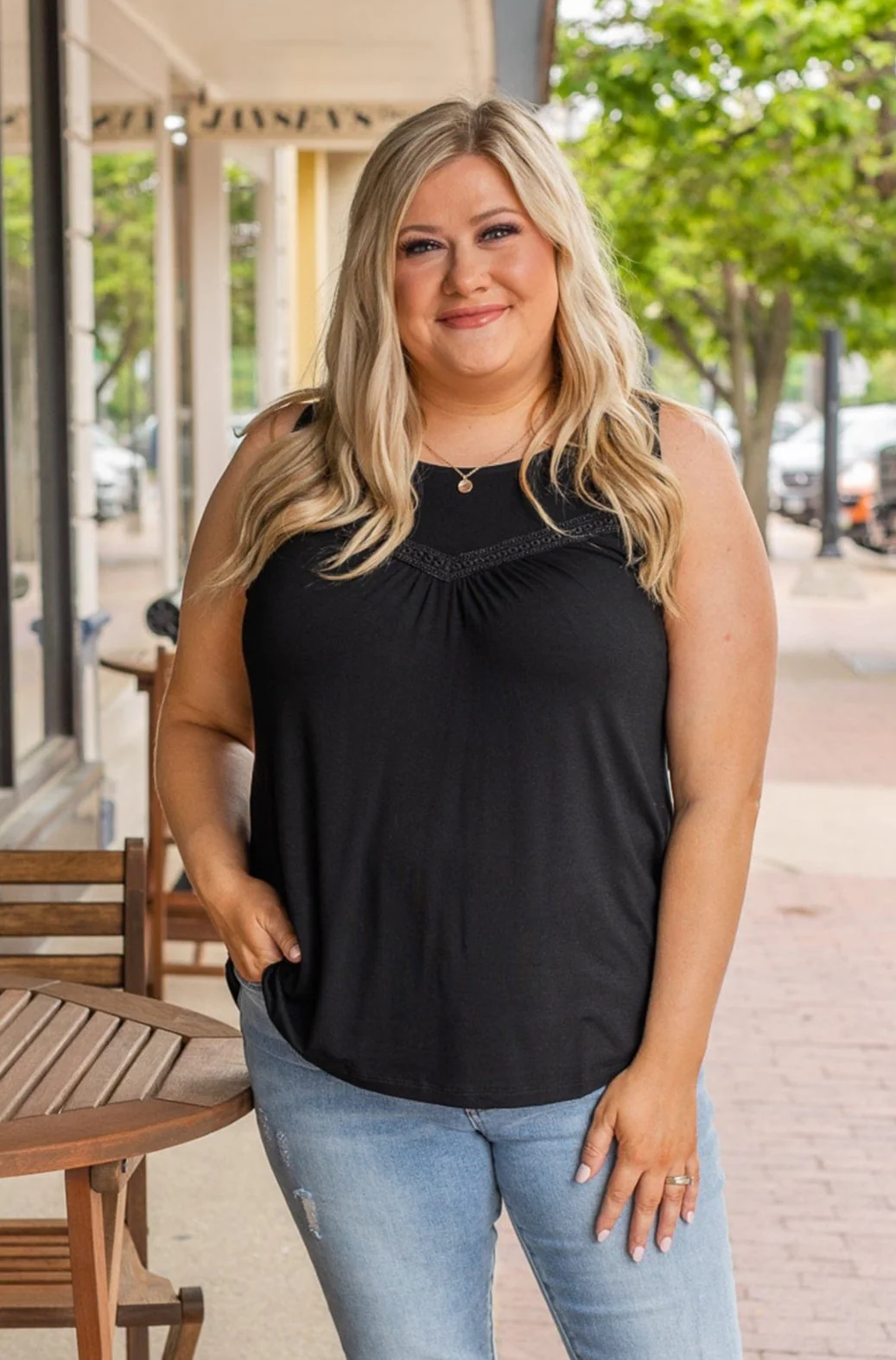 Devoted Darling Knit Tank Top- Black
