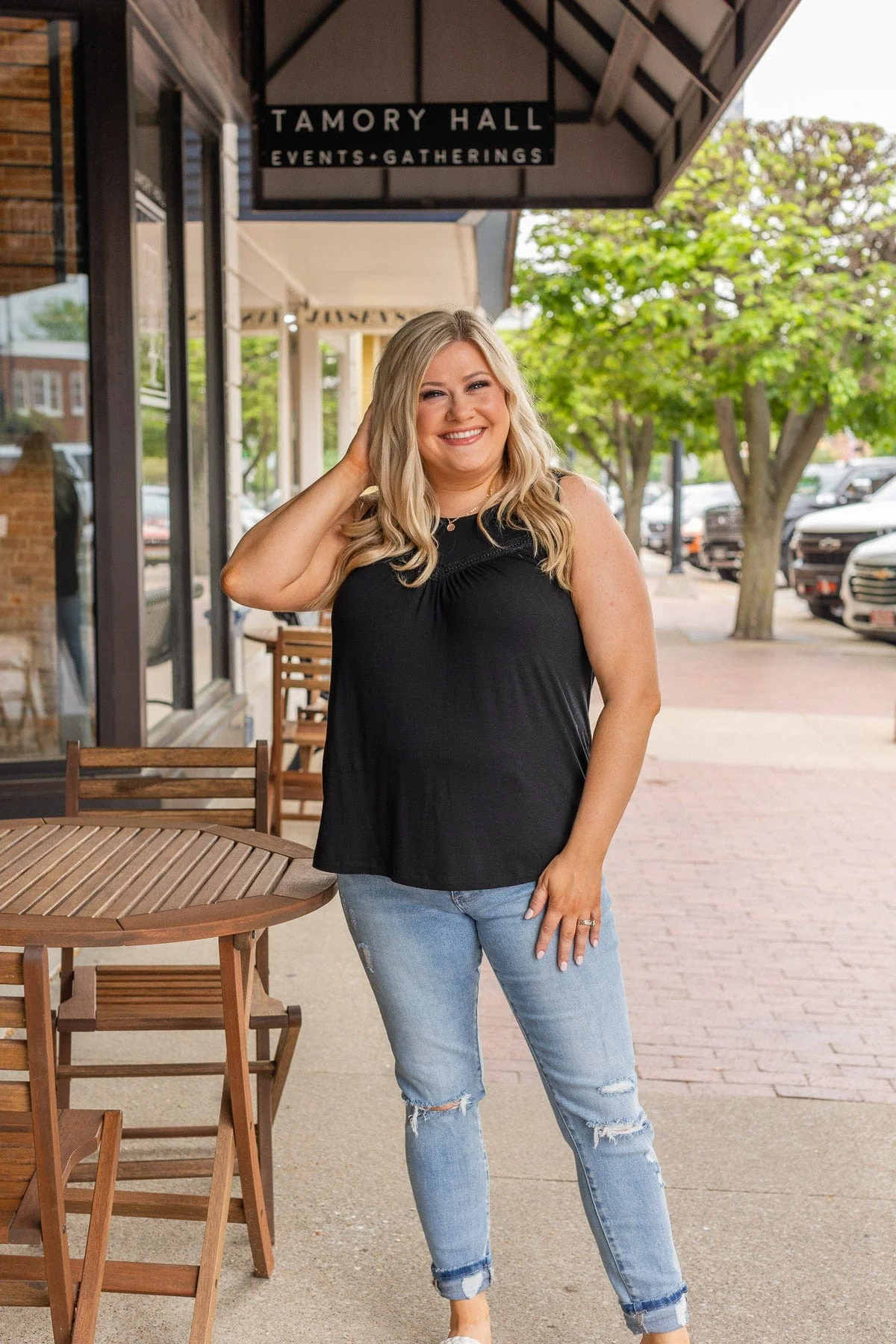 Devoted Darling Knit Tank Top- Black - Image 3