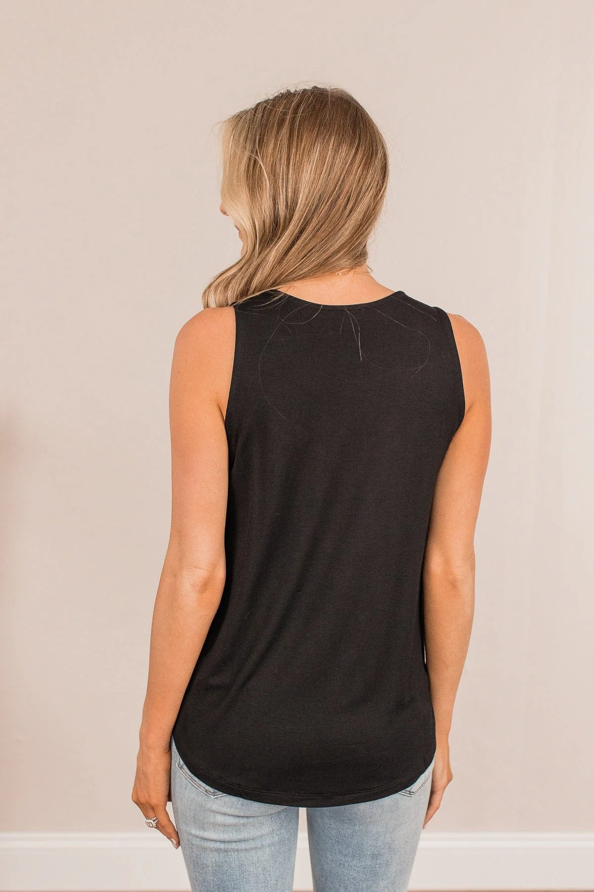 Devoted Darling Knit Tank Top- Black - Image 9