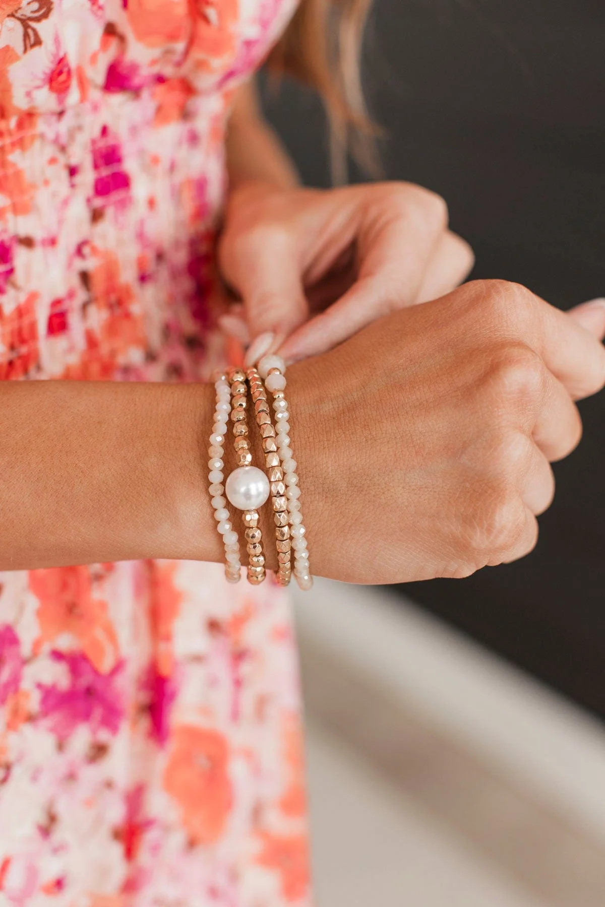 Devoted To Style Bracelet Set- Gold & Natural - Image 2