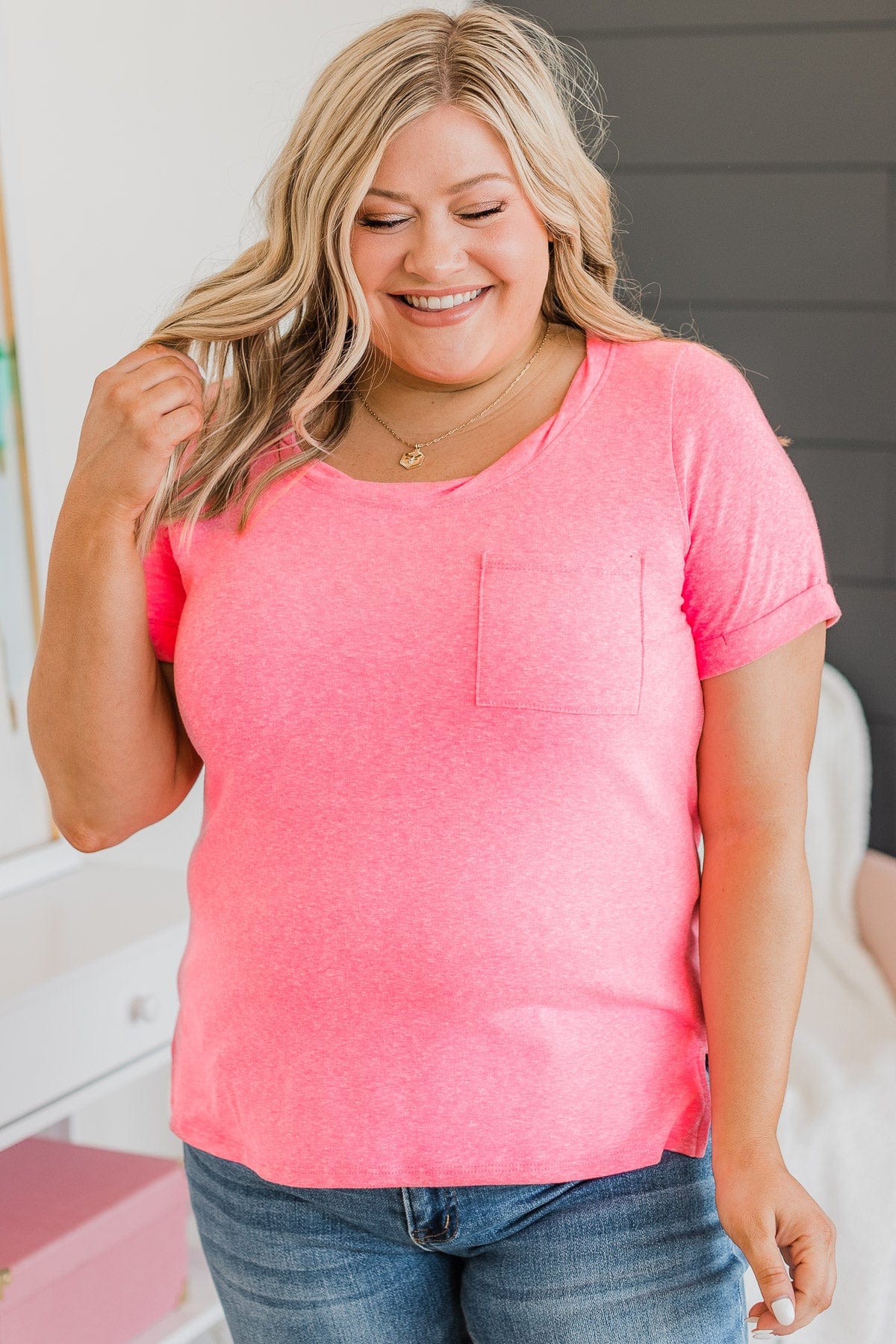 Do My Own Thing Knit Top- Neon Pink - Image 4