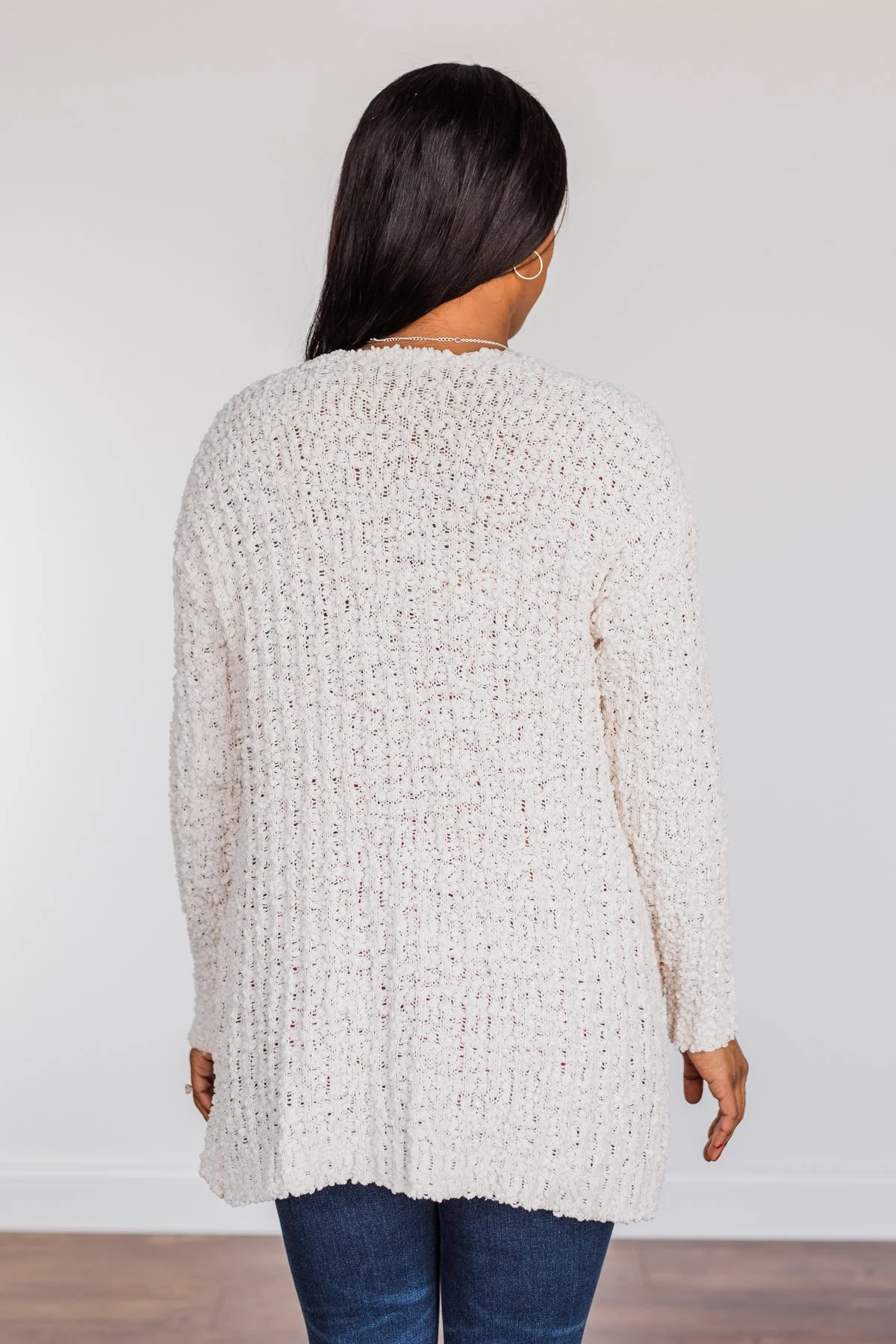 Do What I Want Plush Knit Cardigan- Ivory - Image 11