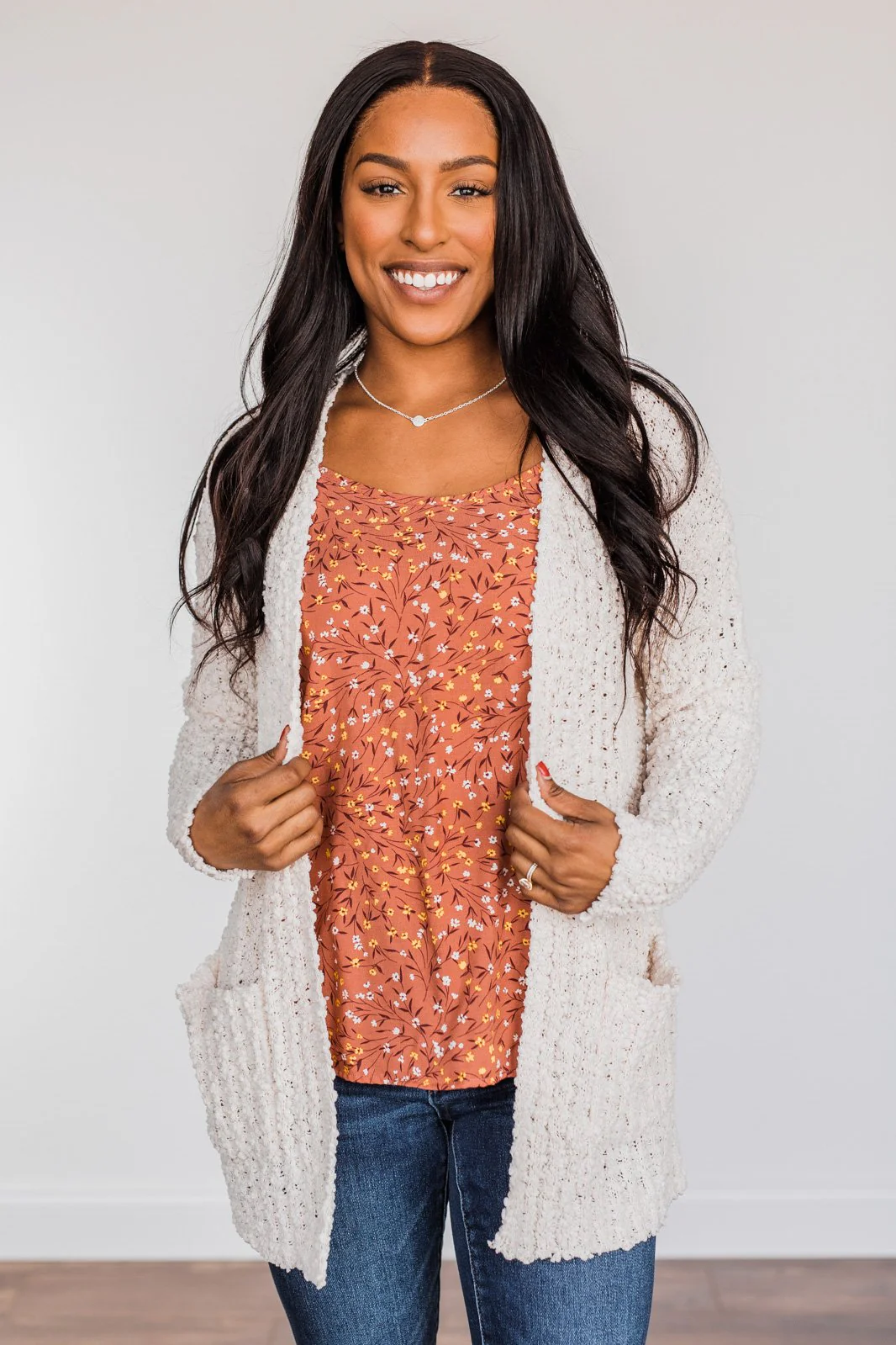 Do What I Want Plush Knit Cardigan- Ivory - Image 3