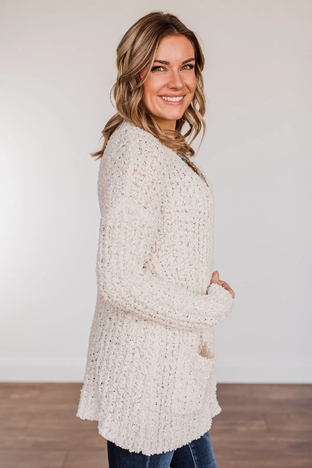 Do What I Want Plush Knit Cardigan- Ivory - Image 7