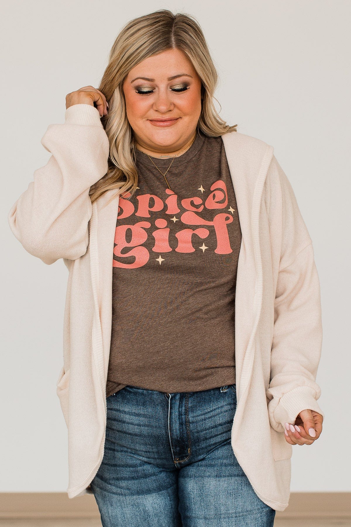 Do Your Thing Brushed Knit Cardigan- Cream - Image 3