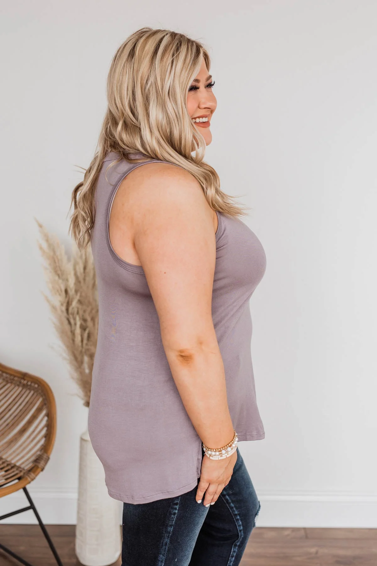 Doesn't Have To Be Goodbye Pocket Tank- Dusty Lavender - Image 6