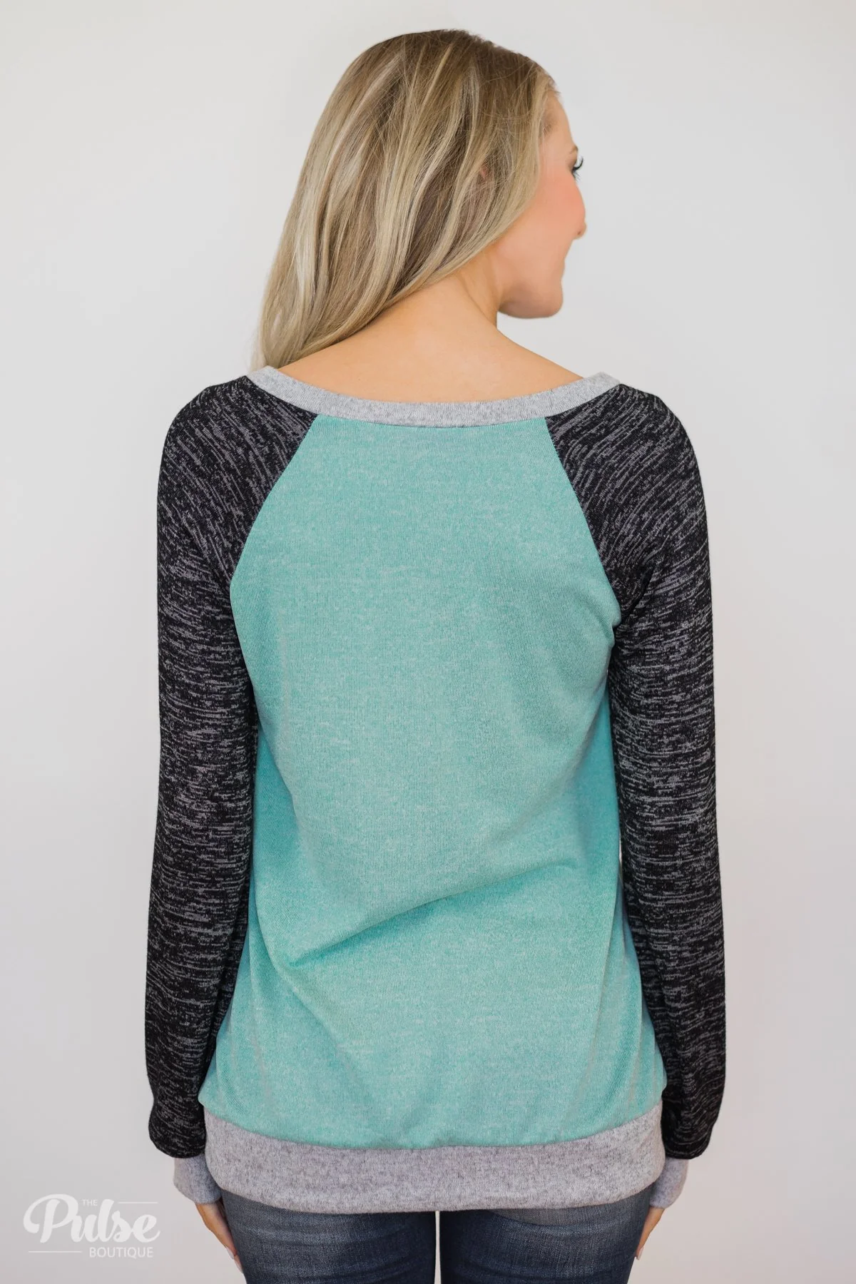 Don't Hesitate Long Sleeve Top- Light Blue - Image 5