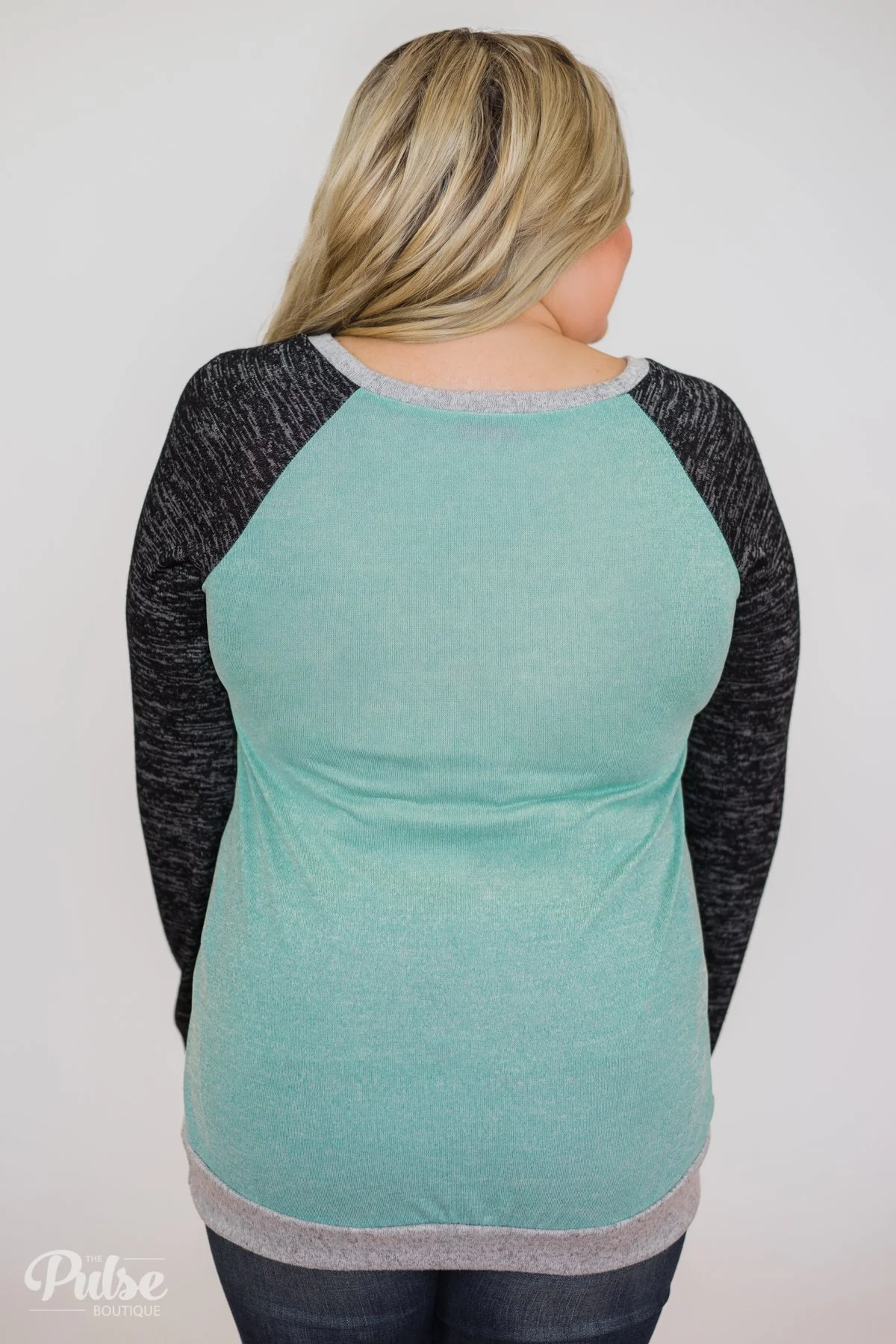 Don't Hesitate Long Sleeve Top- Light Blue - Image 9