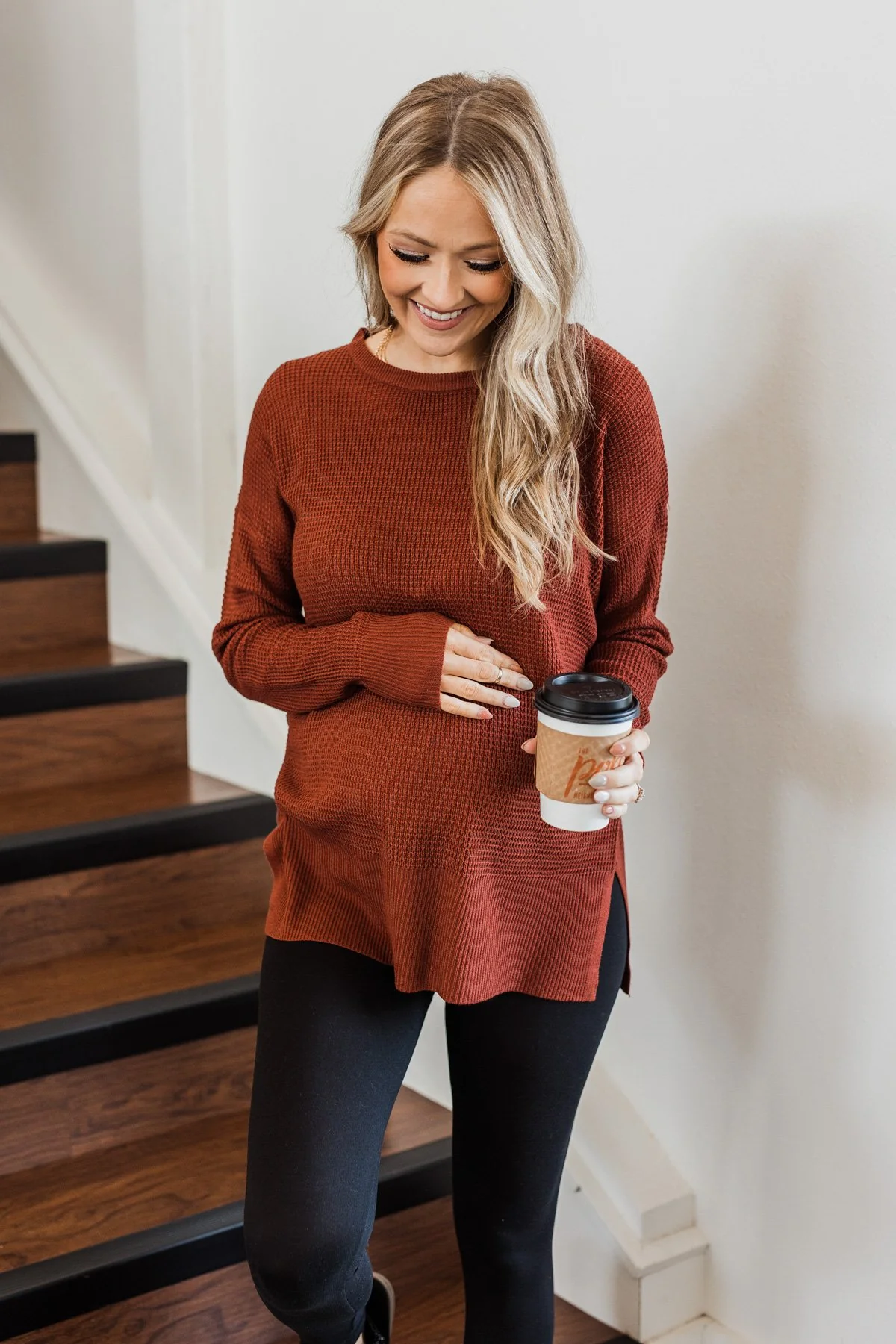 Dream About Us Knit Sweater- Copper - Image 6