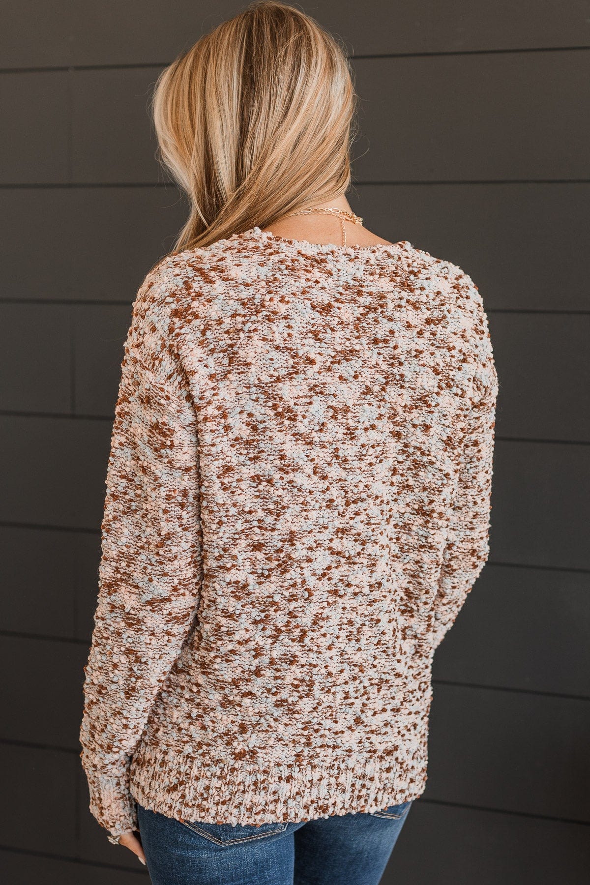 Dream All Day Popcorn Sweater- Mocha - Image 7