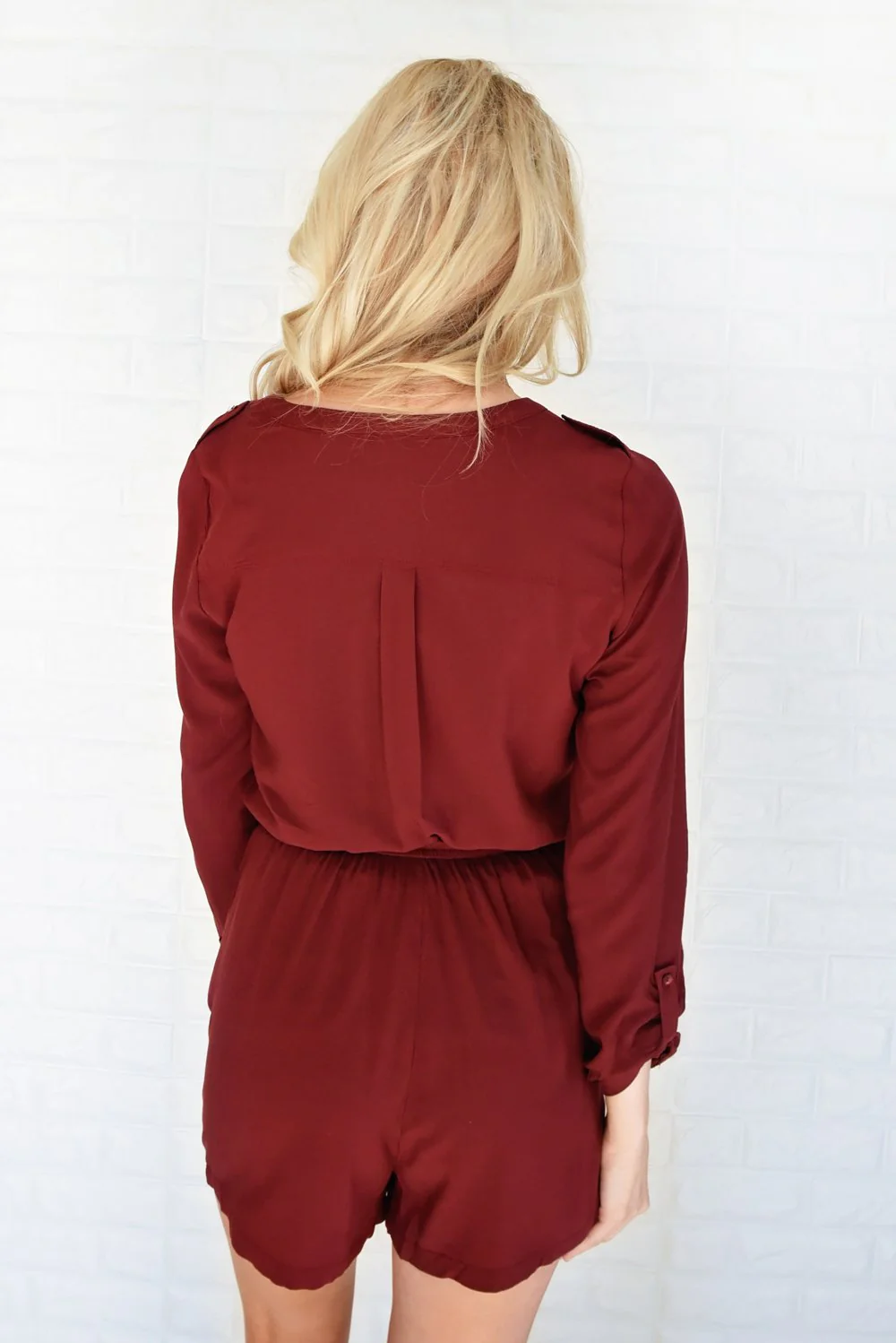 Dream Bigger Burgundy Romper - Image 7
