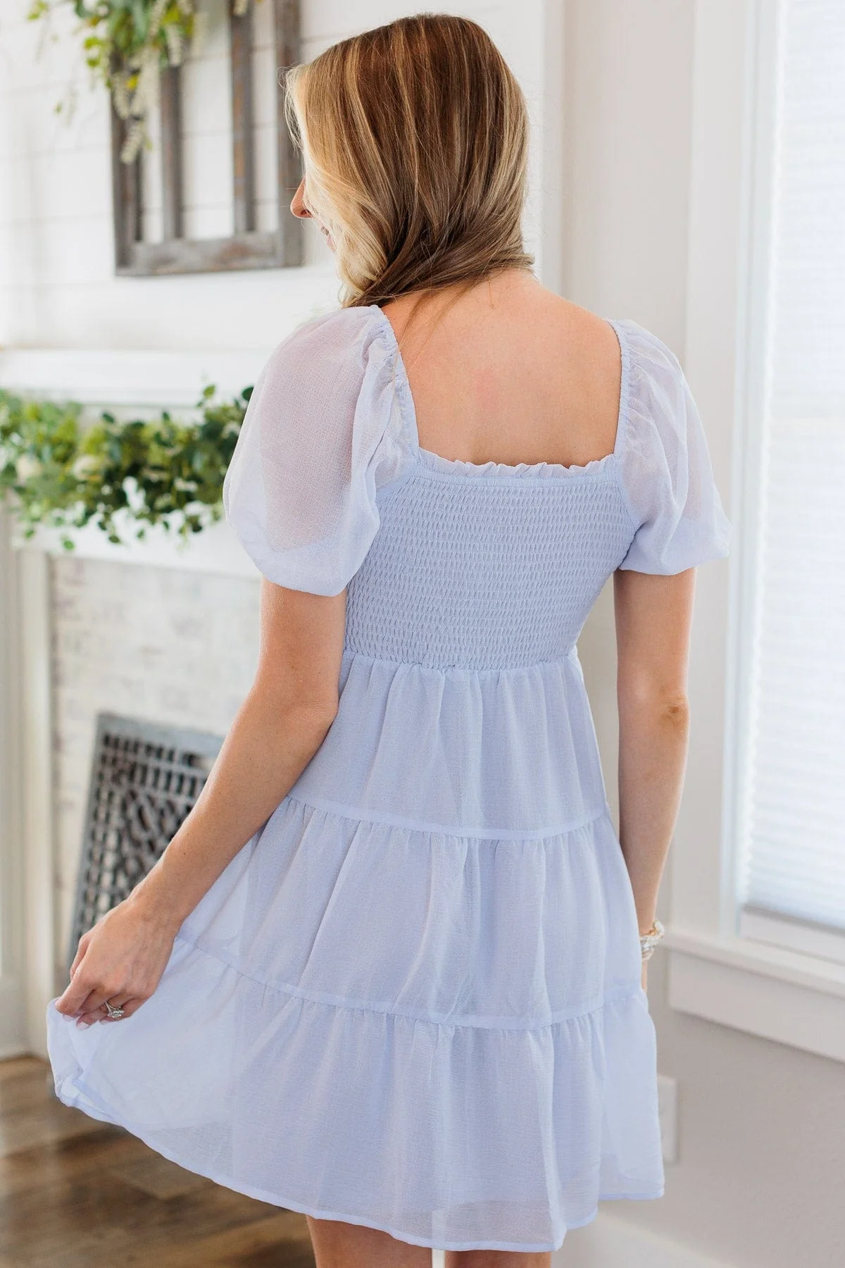 Dream Come True Smocked Dress- Dusty Blue - Image 11