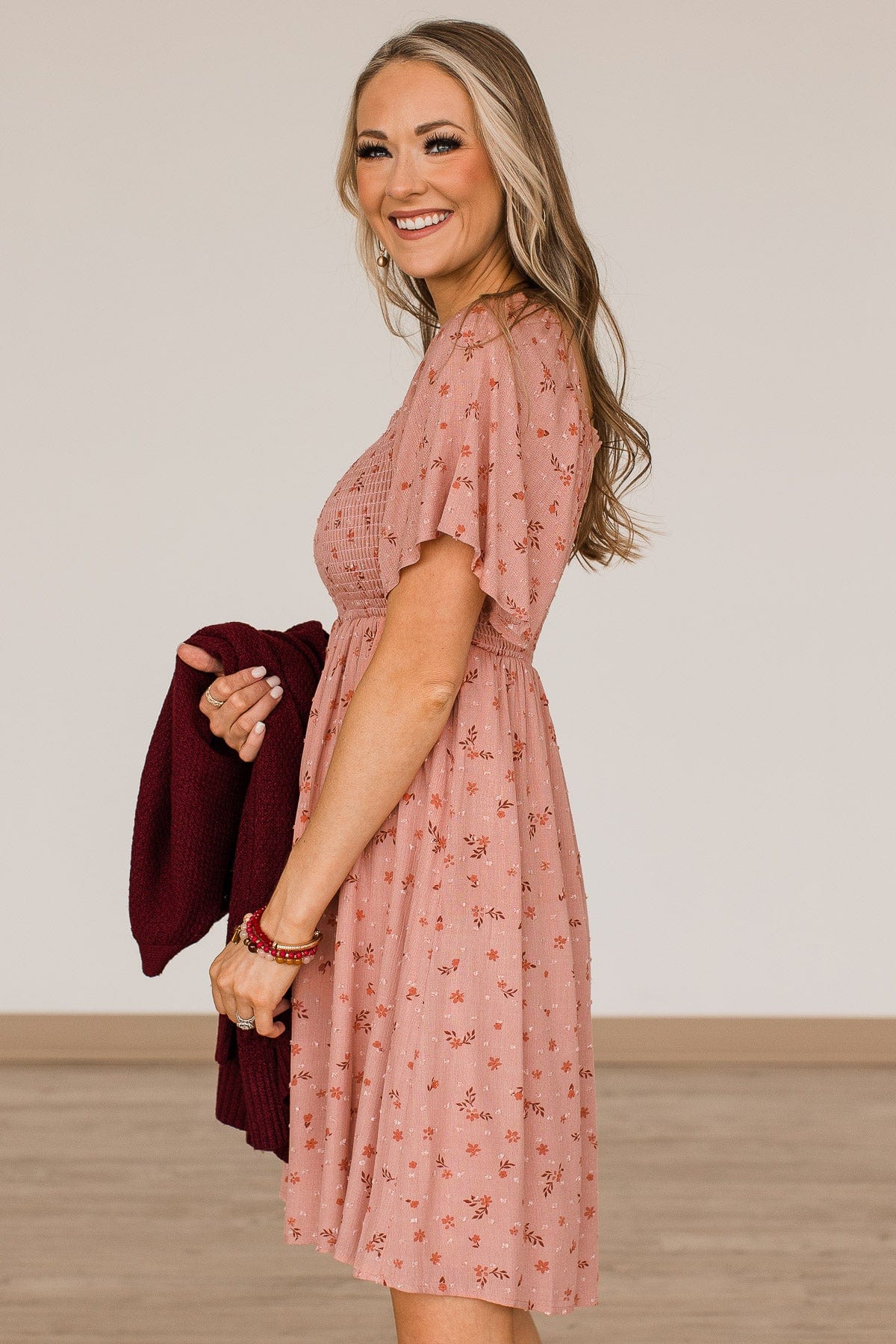 Dream Without Limits Floral Dress- Rose Pink - Image 8