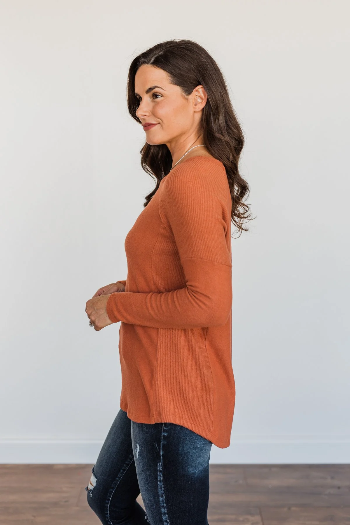 Dreaming About Fall Long Sleeve Top- Burnt Orange - Image 11