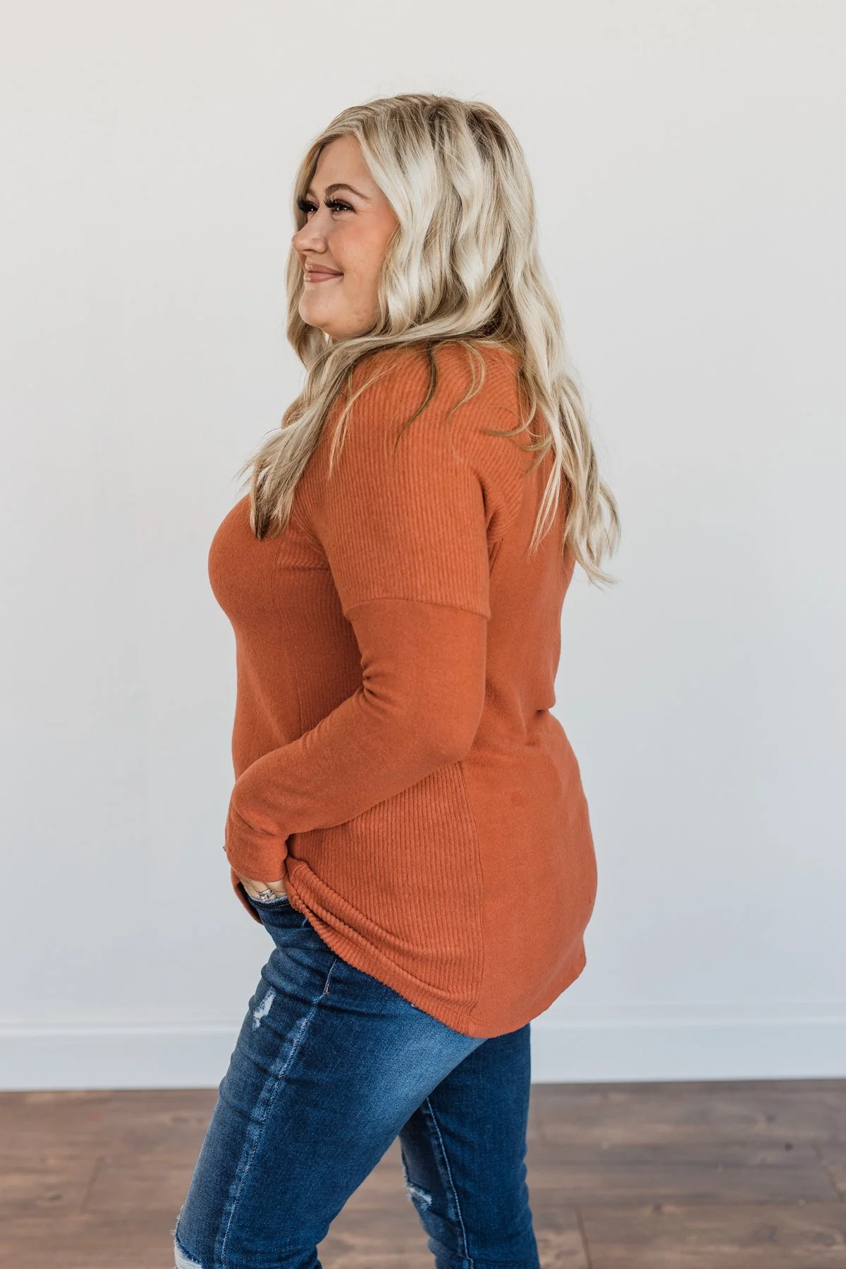 Dreaming About Fall Long Sleeve Top- Burnt Orange - Image 13