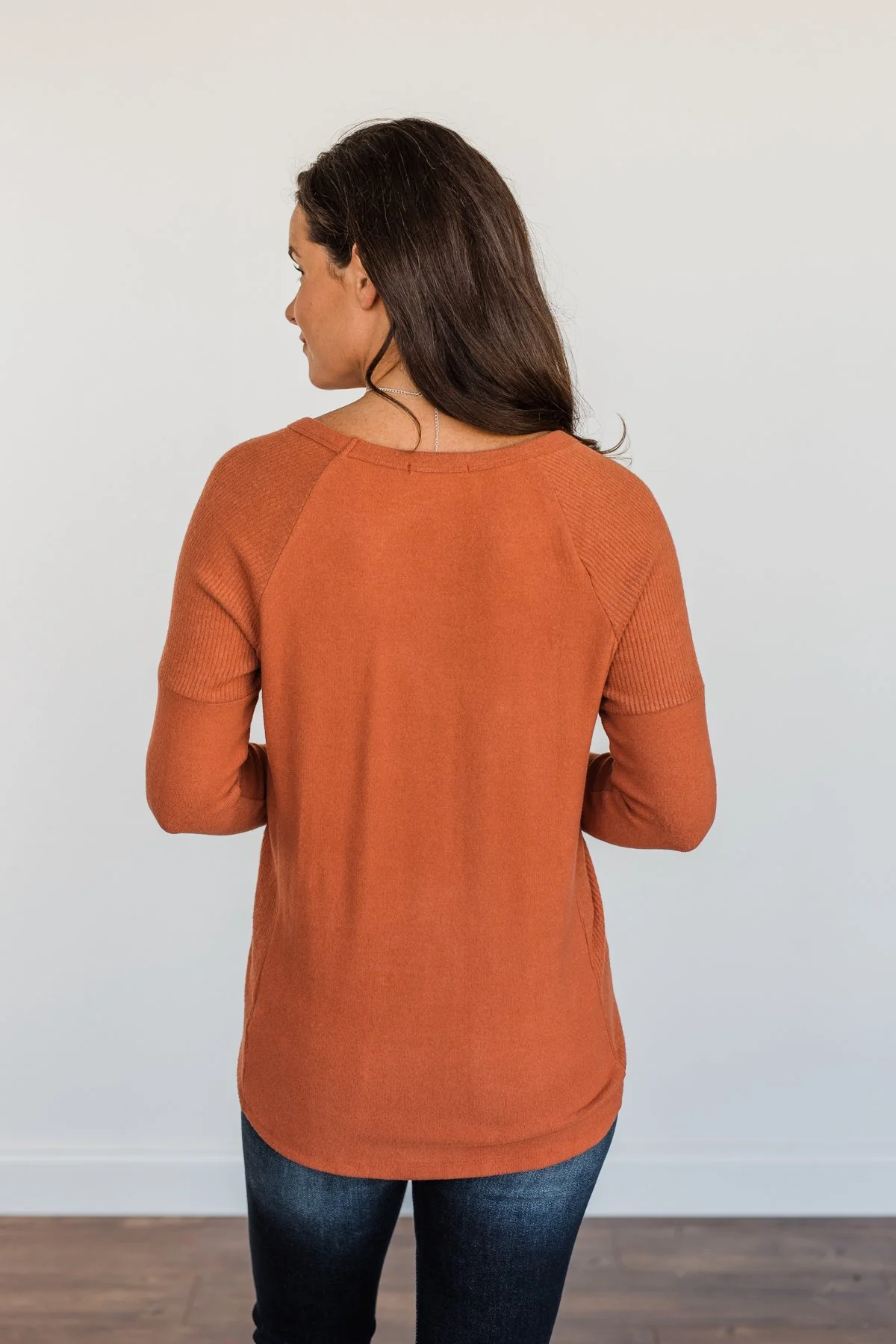 Dreaming About Fall Long Sleeve Top- Burnt Orange - Image 14