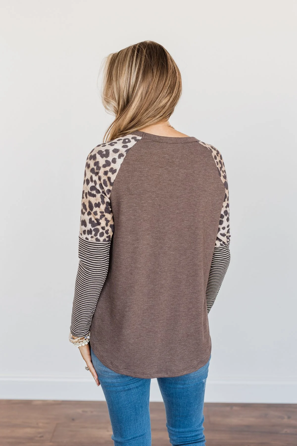 Dreaming About Us Leopard Pocket Top- Brown - Image 11