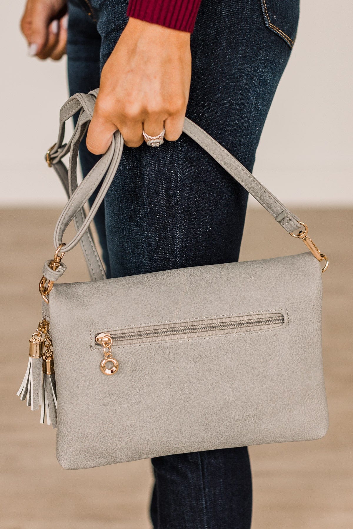 Dreaming Again Crossbody Purse- Grey - Image 2