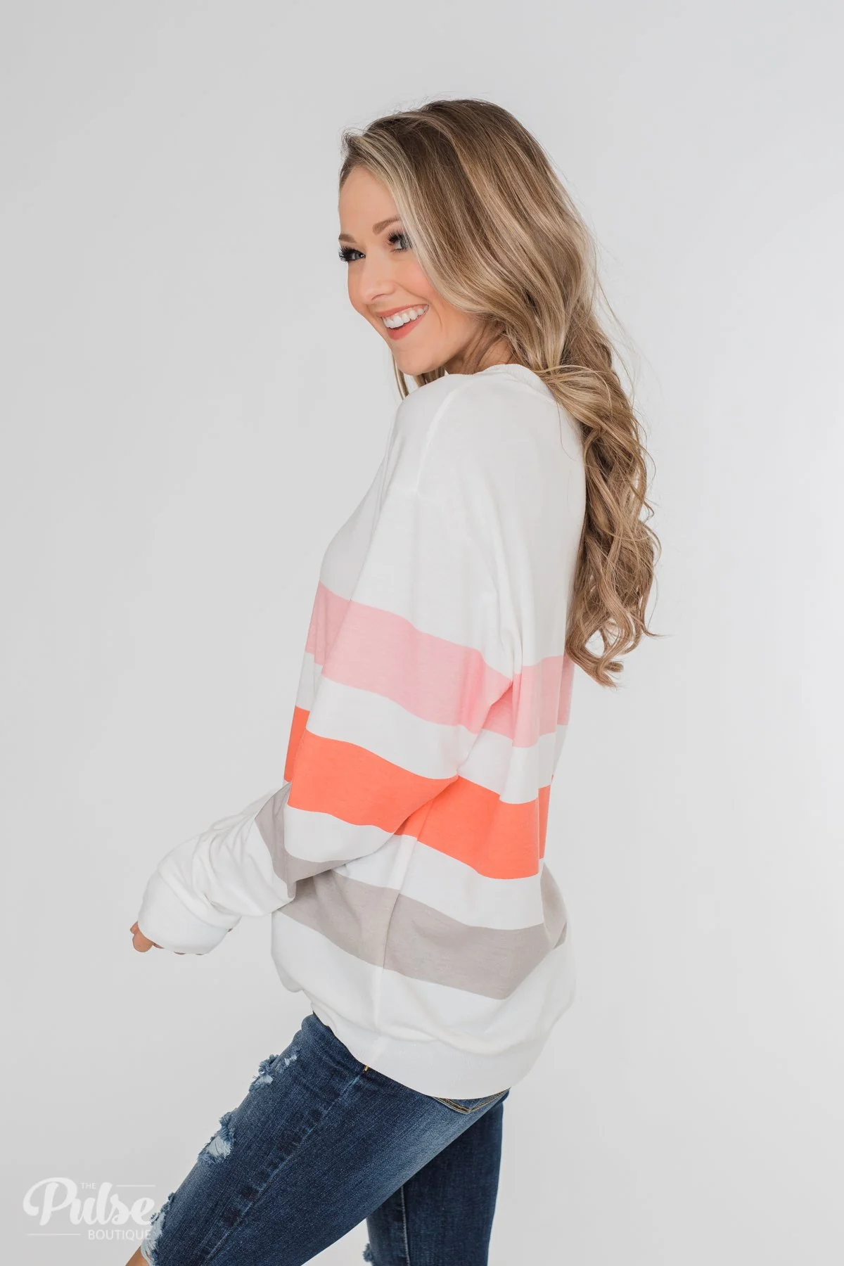 Dreaming of Spring Striped Pullover Top- Ivory - Image 15