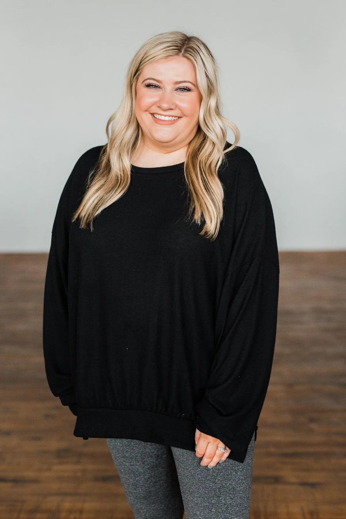 Dreaming Of The Day Oversized Pullover Top- Black - Image 6