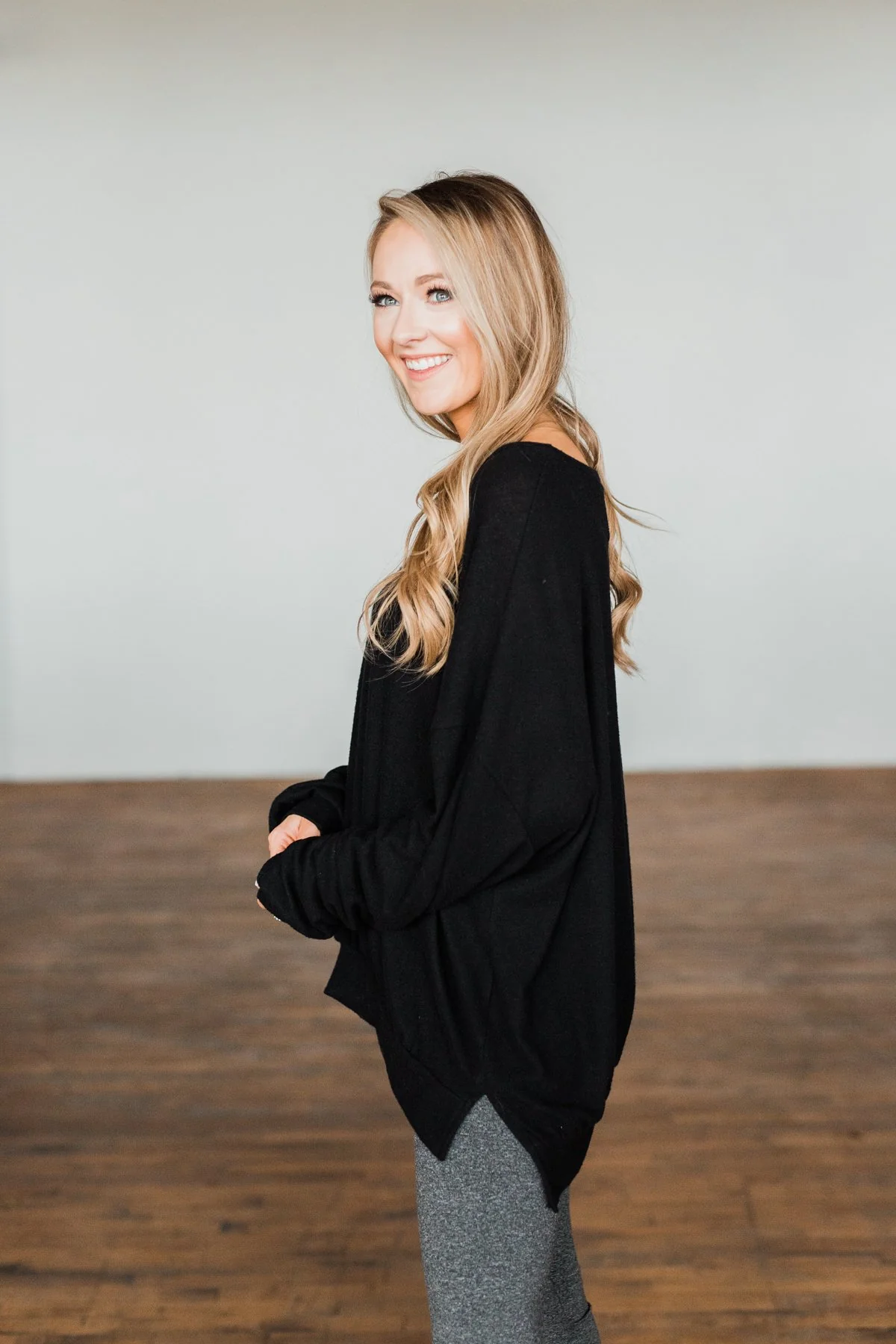 Dreaming Of The Day Oversized Pullover Top- Black - Image 8