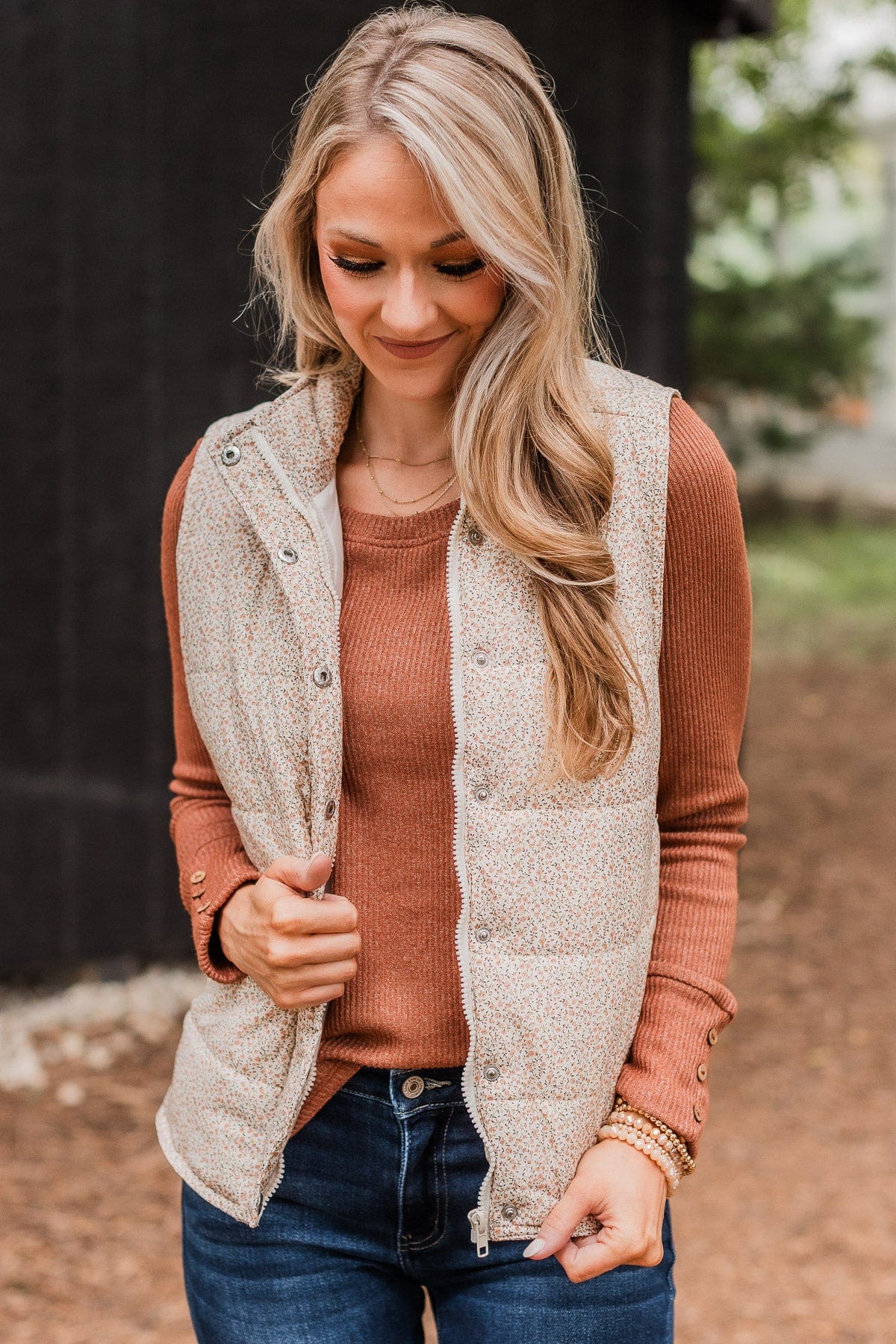 Dreams Of Forever Ribbed Top- Terracotta - Image 2