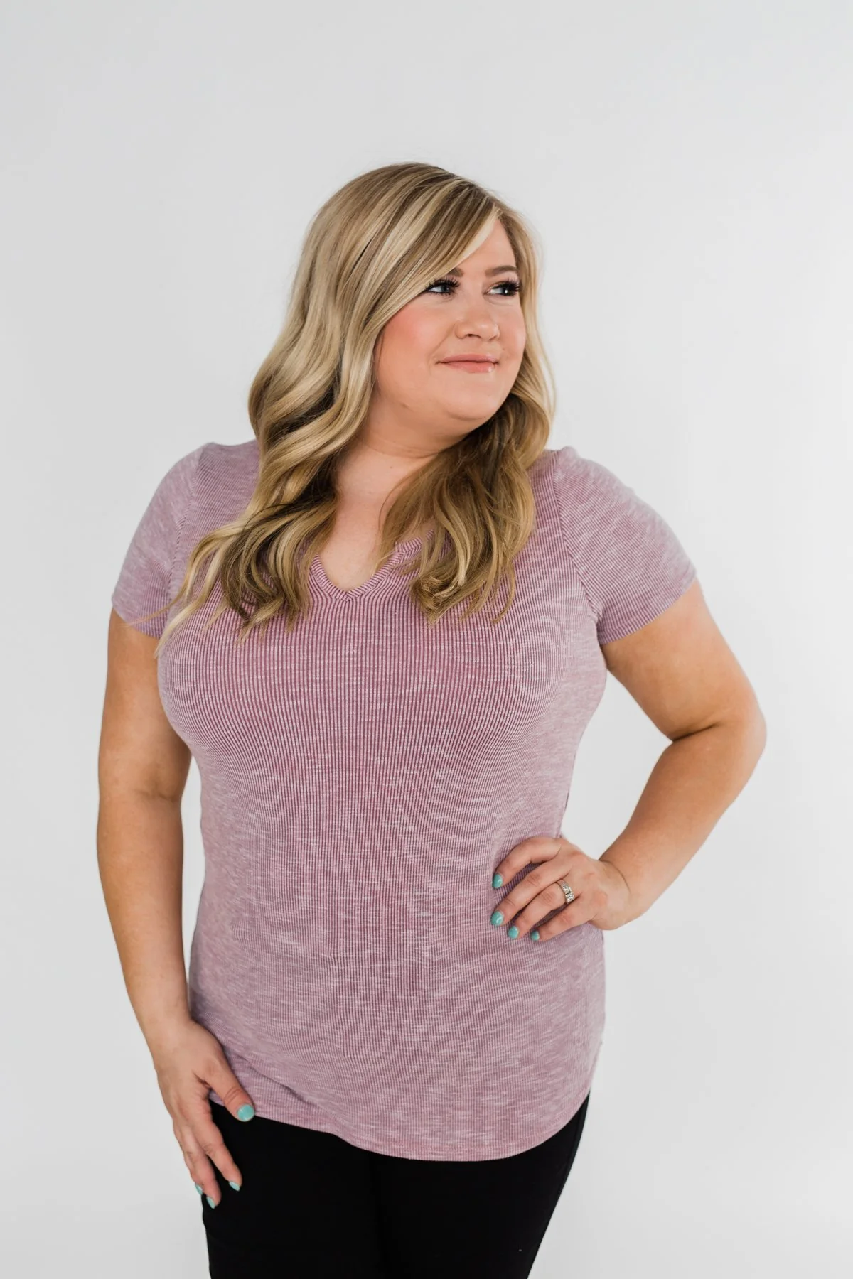 Dusty Purple Notch Top - Image 2